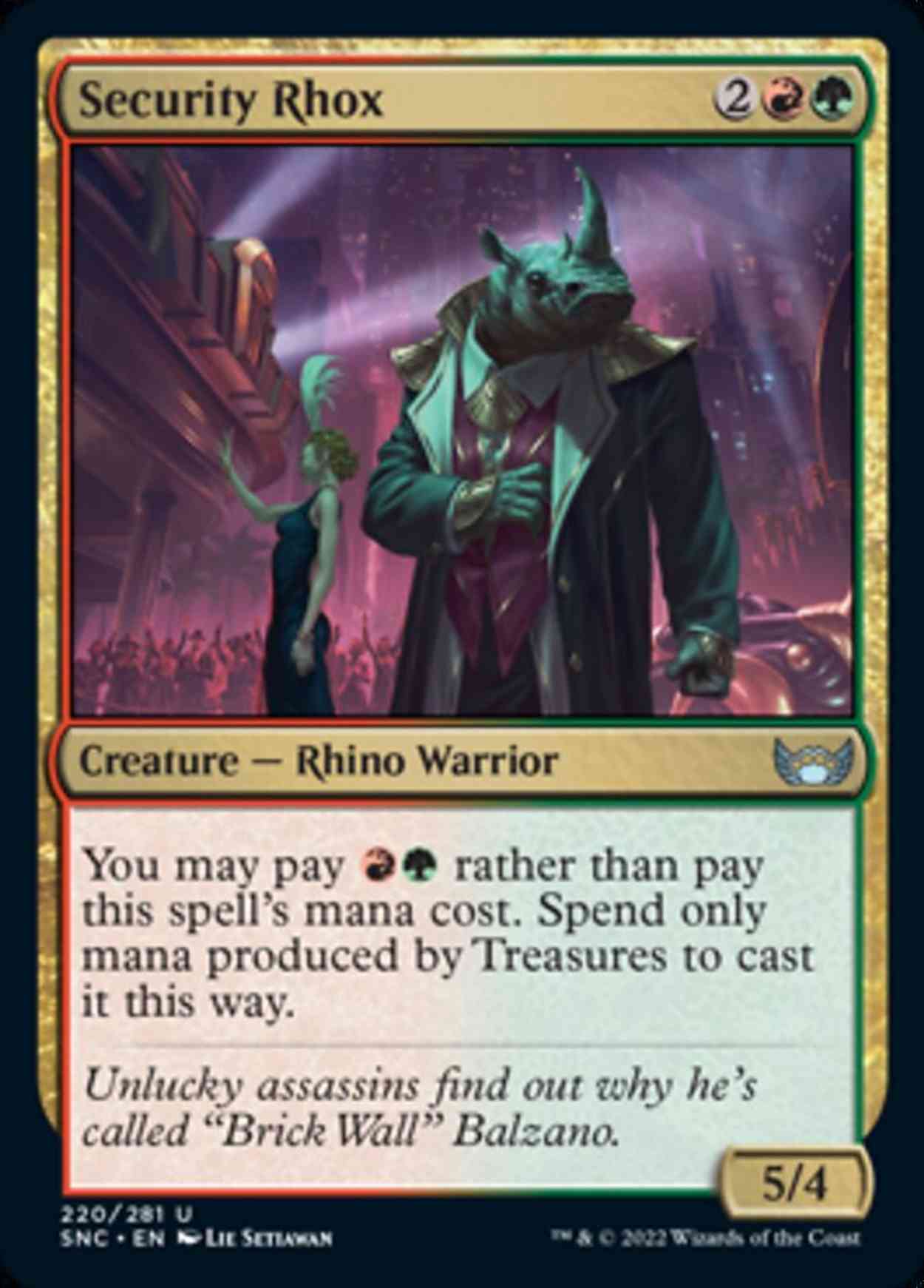 Security Rhox magic card front