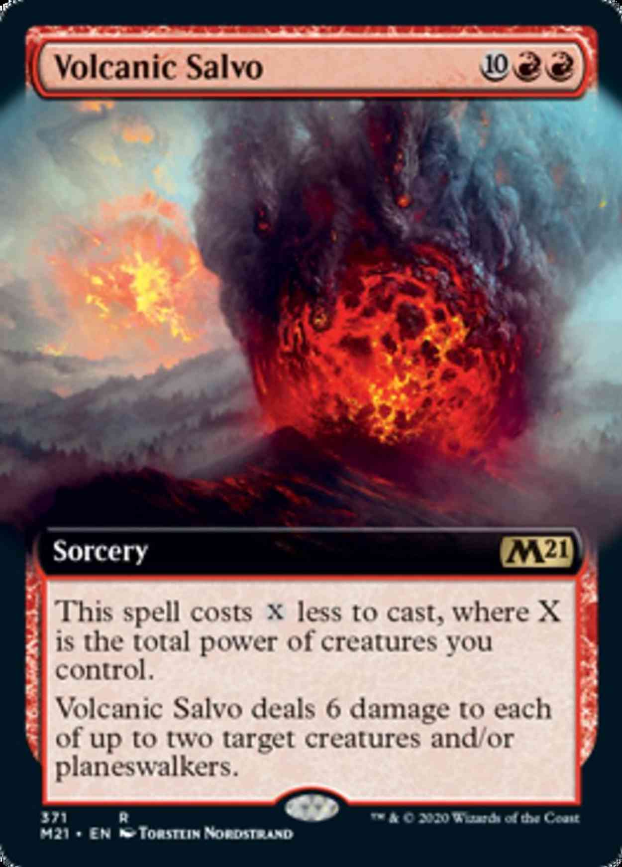 Volcanic Salvo (Extended Art) magic card front