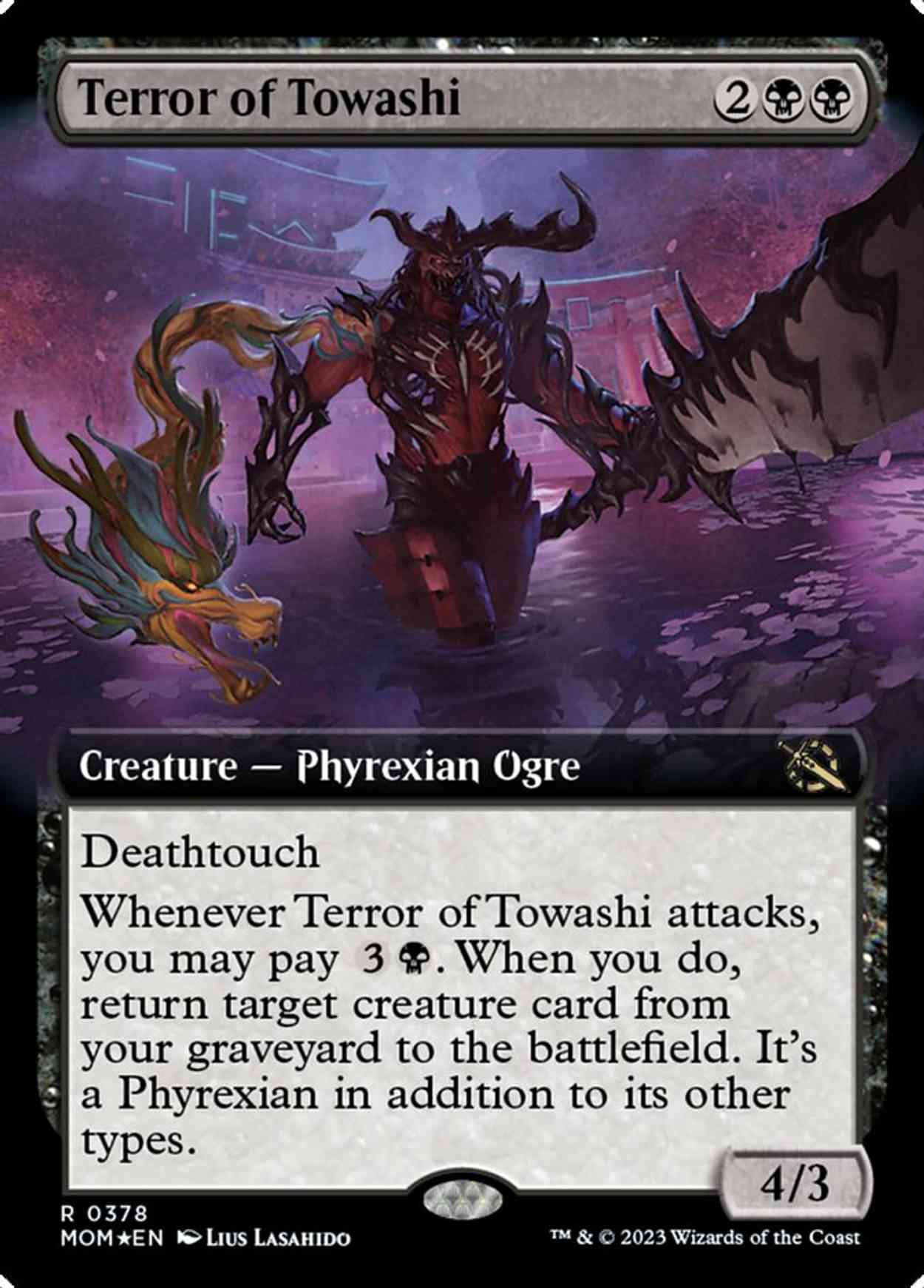 Terror of Towashi (Extended Art) magic card front
