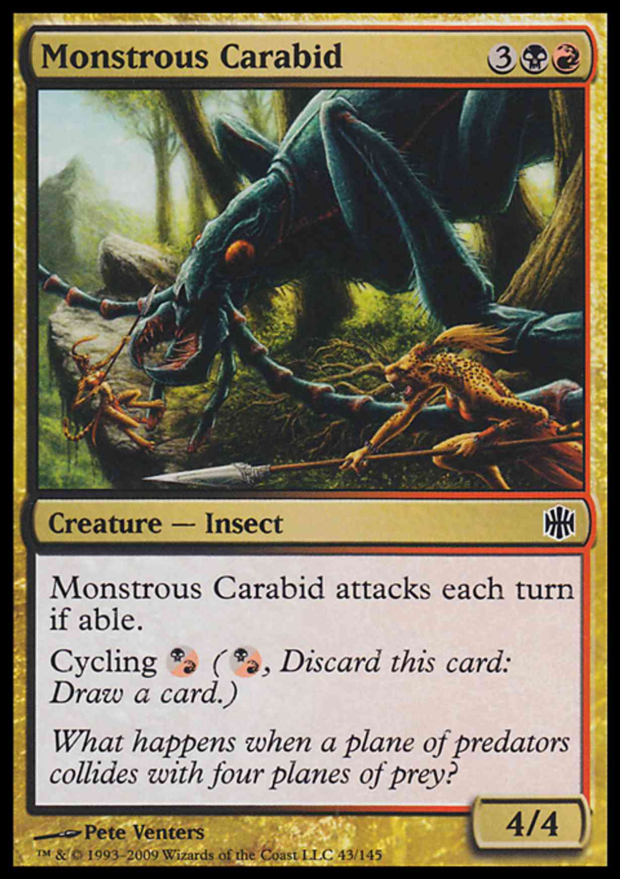 Monstrous Carabid magic card front