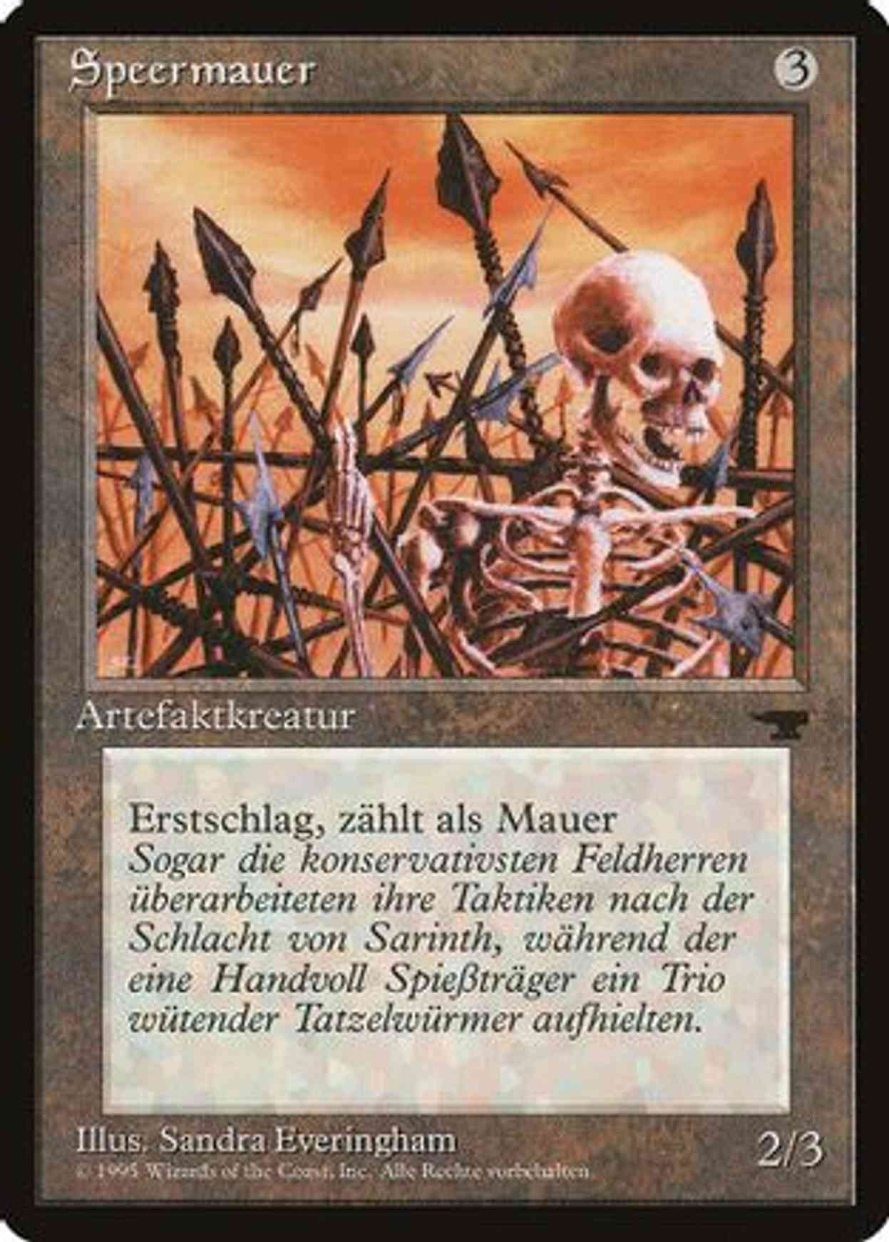 Wall of Spears (German) - "Speermauer" magic card front