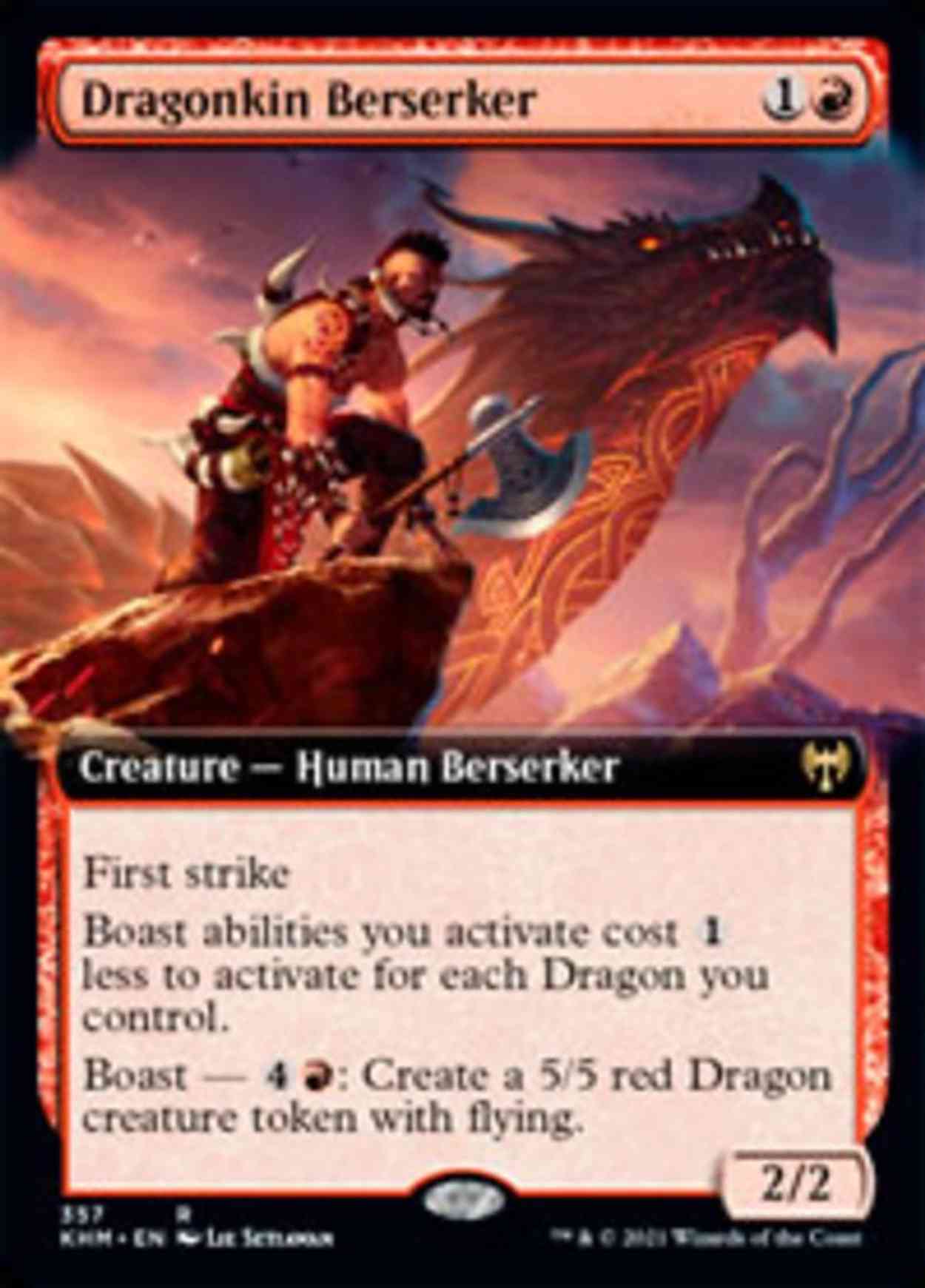 Dragonkin Berserker (Extended Art) magic card front