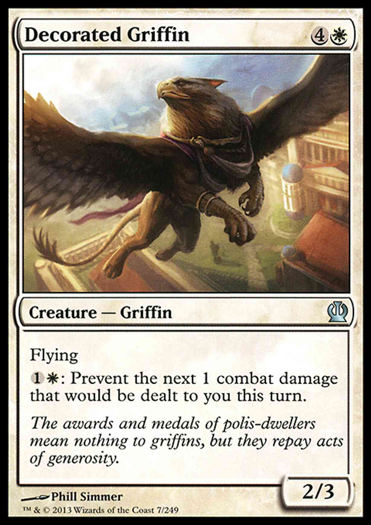 Decorated Griffin magic card front