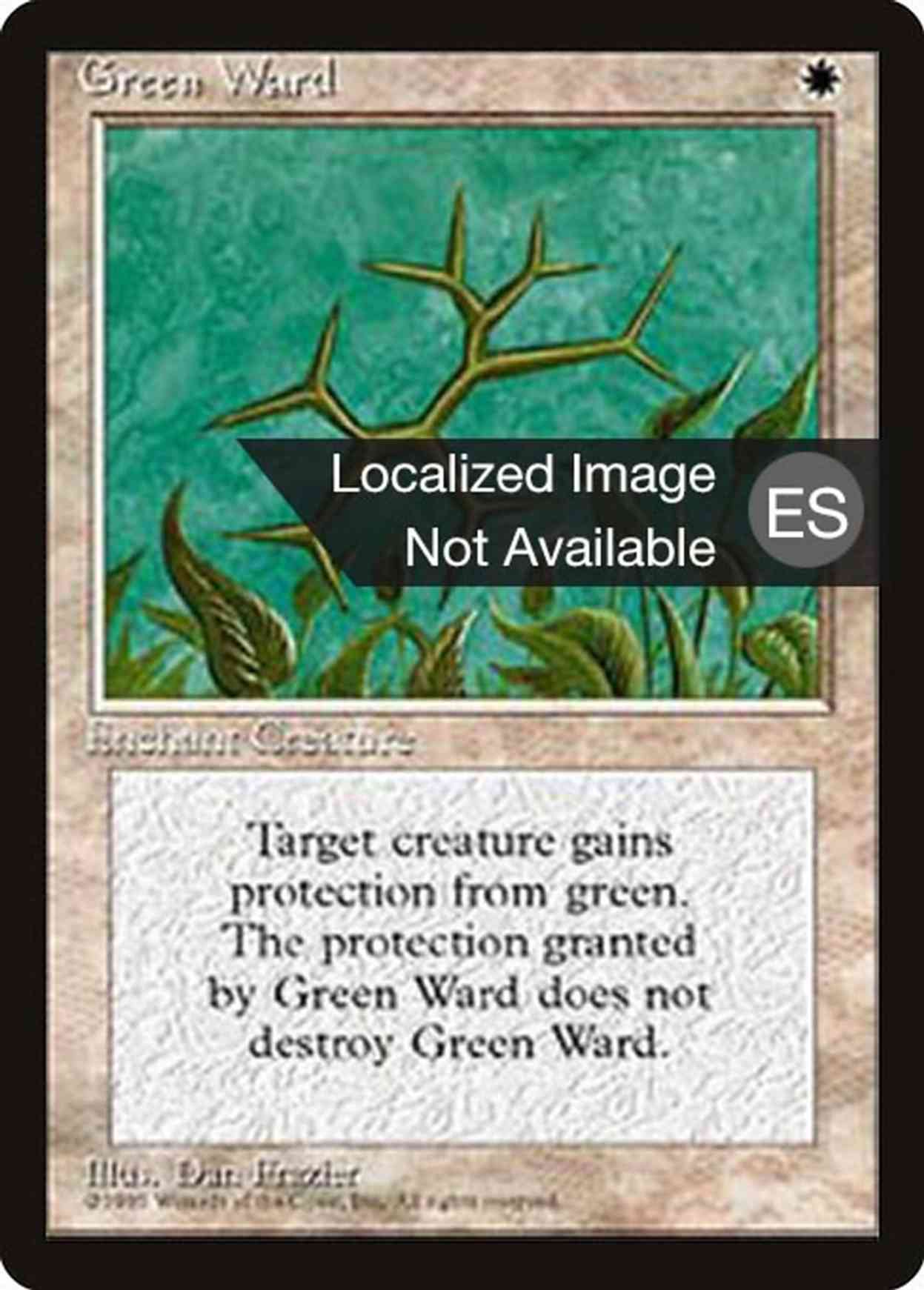 Green Ward magic card front