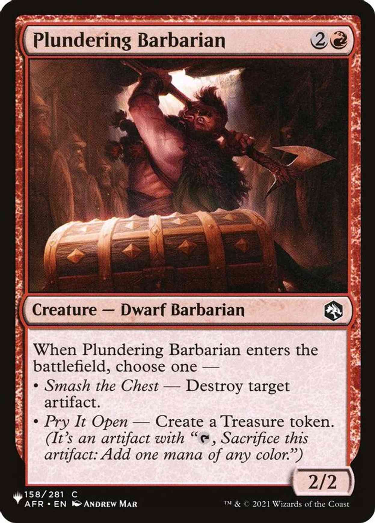 Plundering Barbarian magic card front