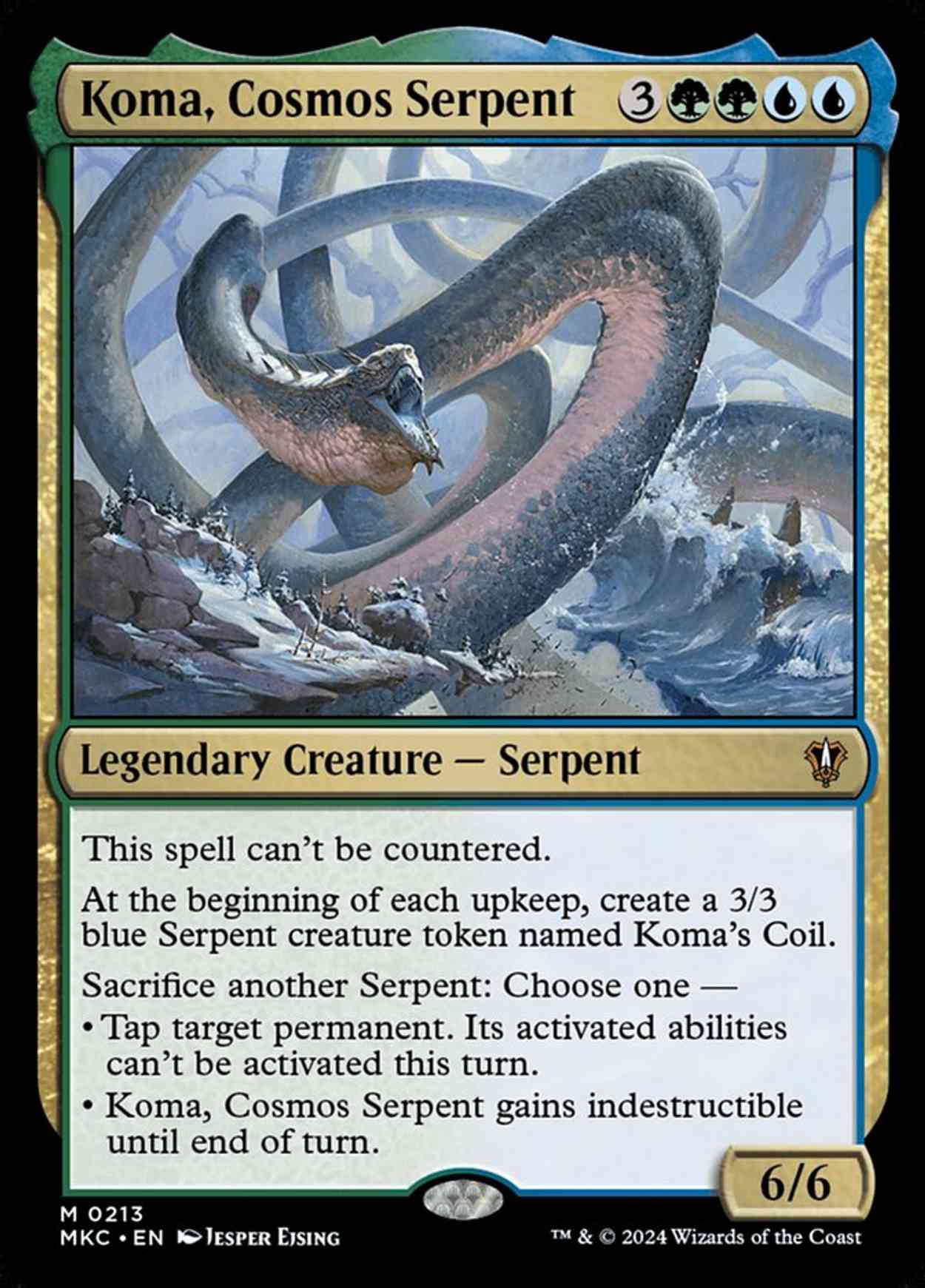 Koma, Cosmos Serpent magic card front