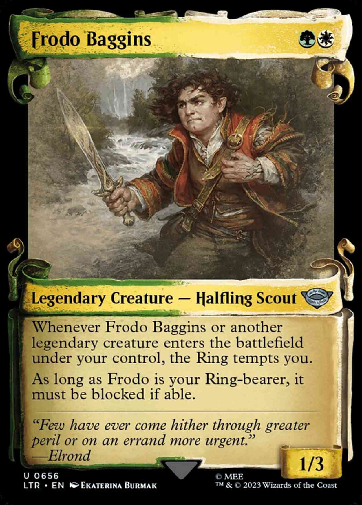 Frodo Baggins (Showcase Scrolls) magic card front