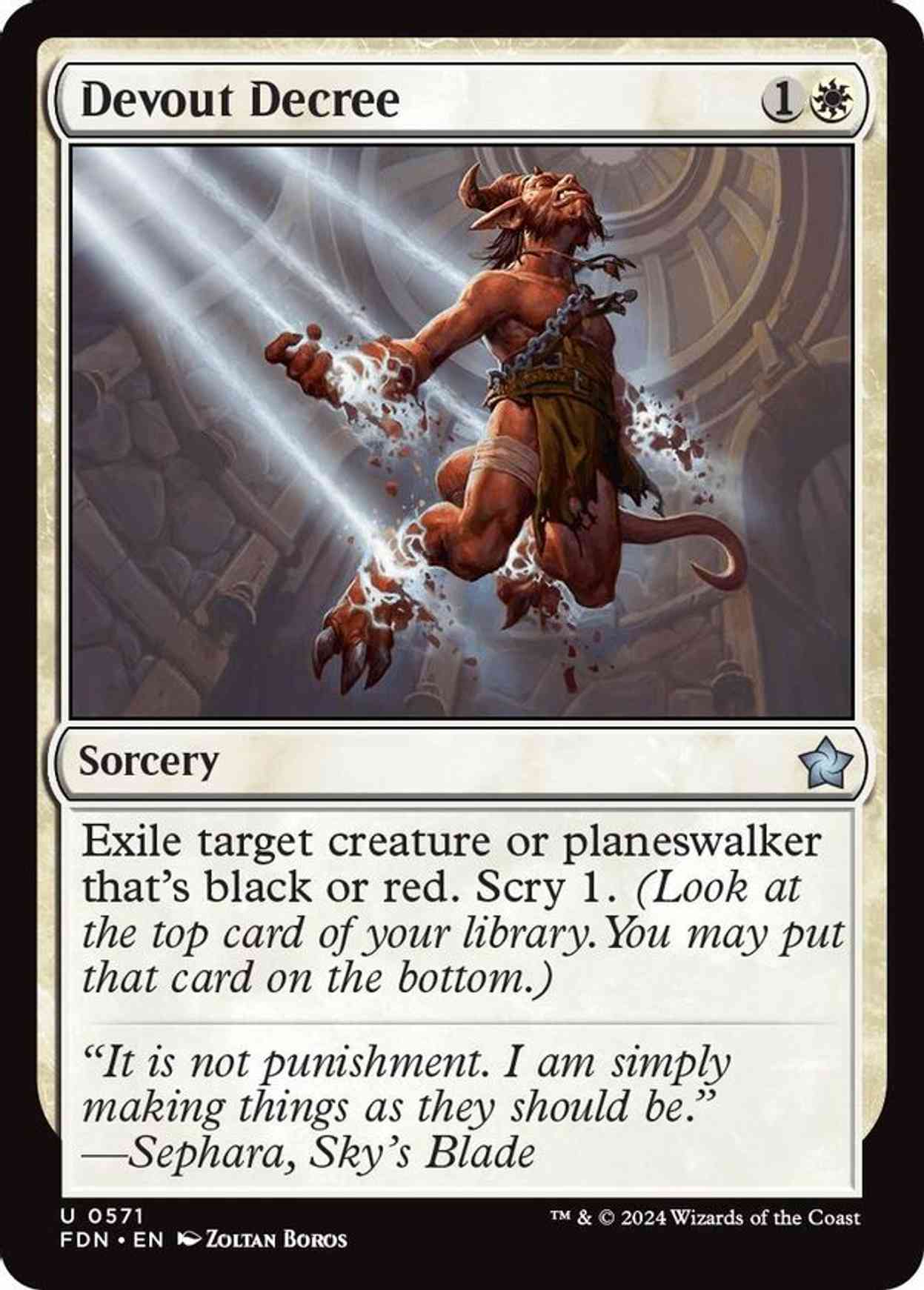Devout Decree magic card front