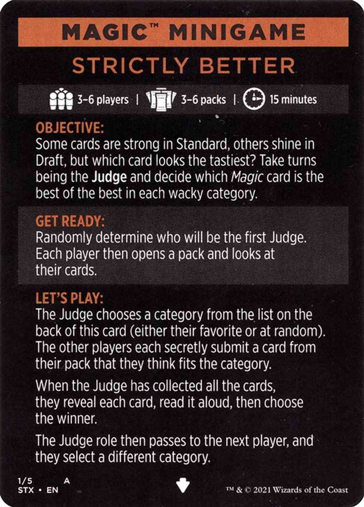 Magic Minigame: Strictly Better magic card front