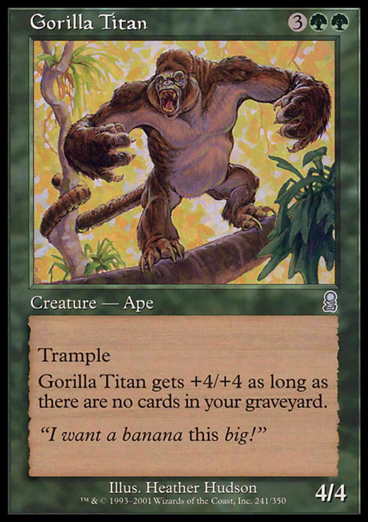 Gorilla Titan magic card front