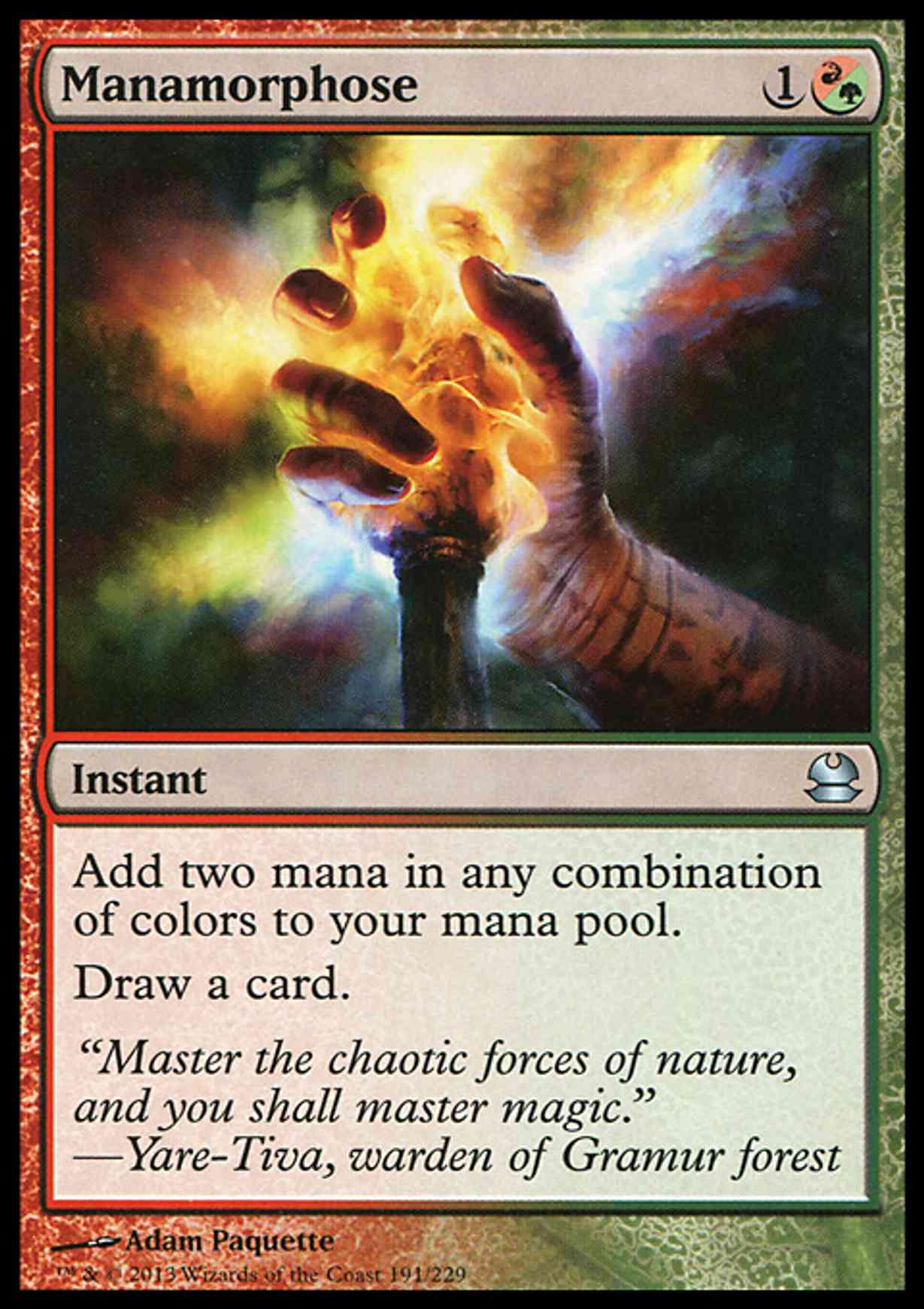 Manamorphose magic card front