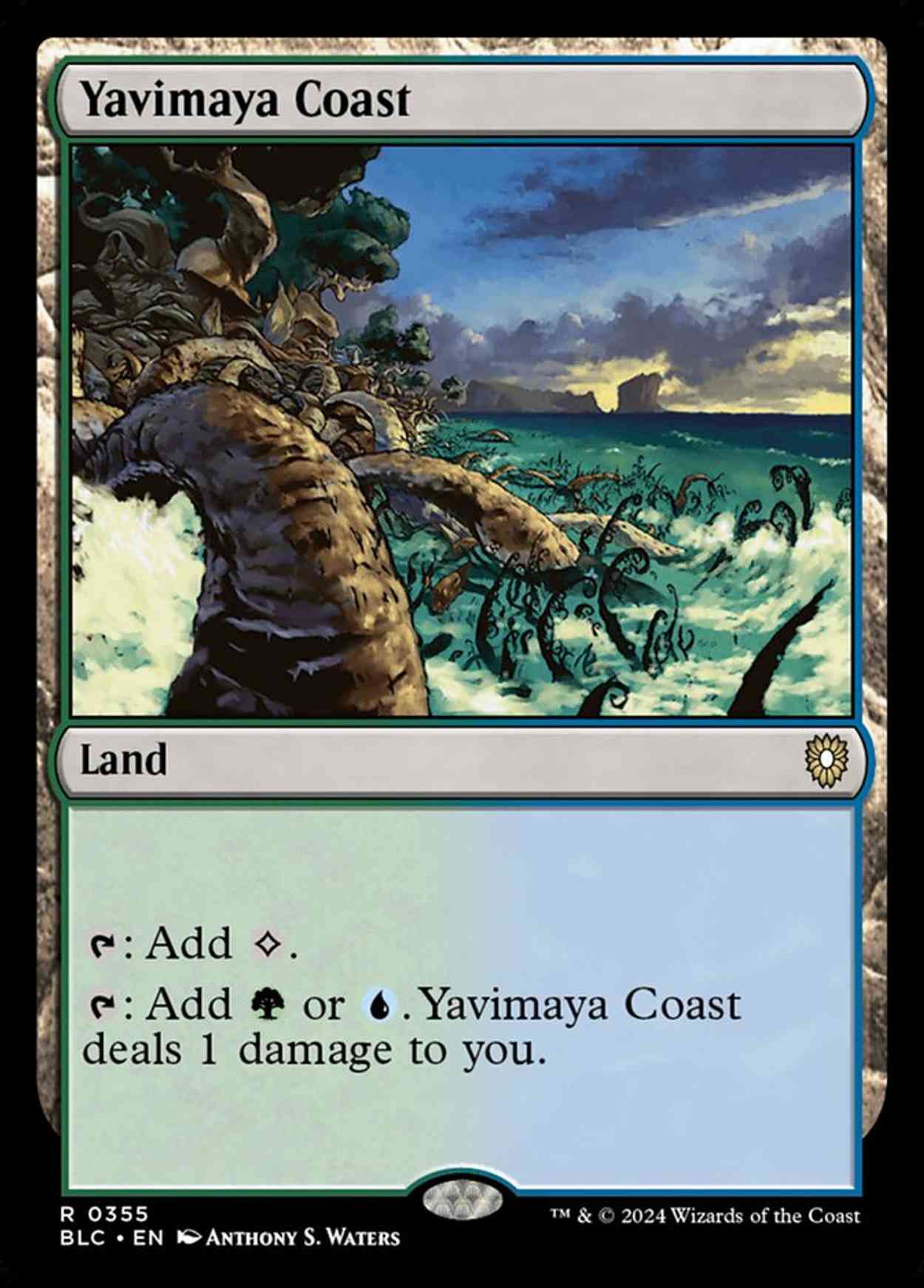 Yavimaya Coast magic card front