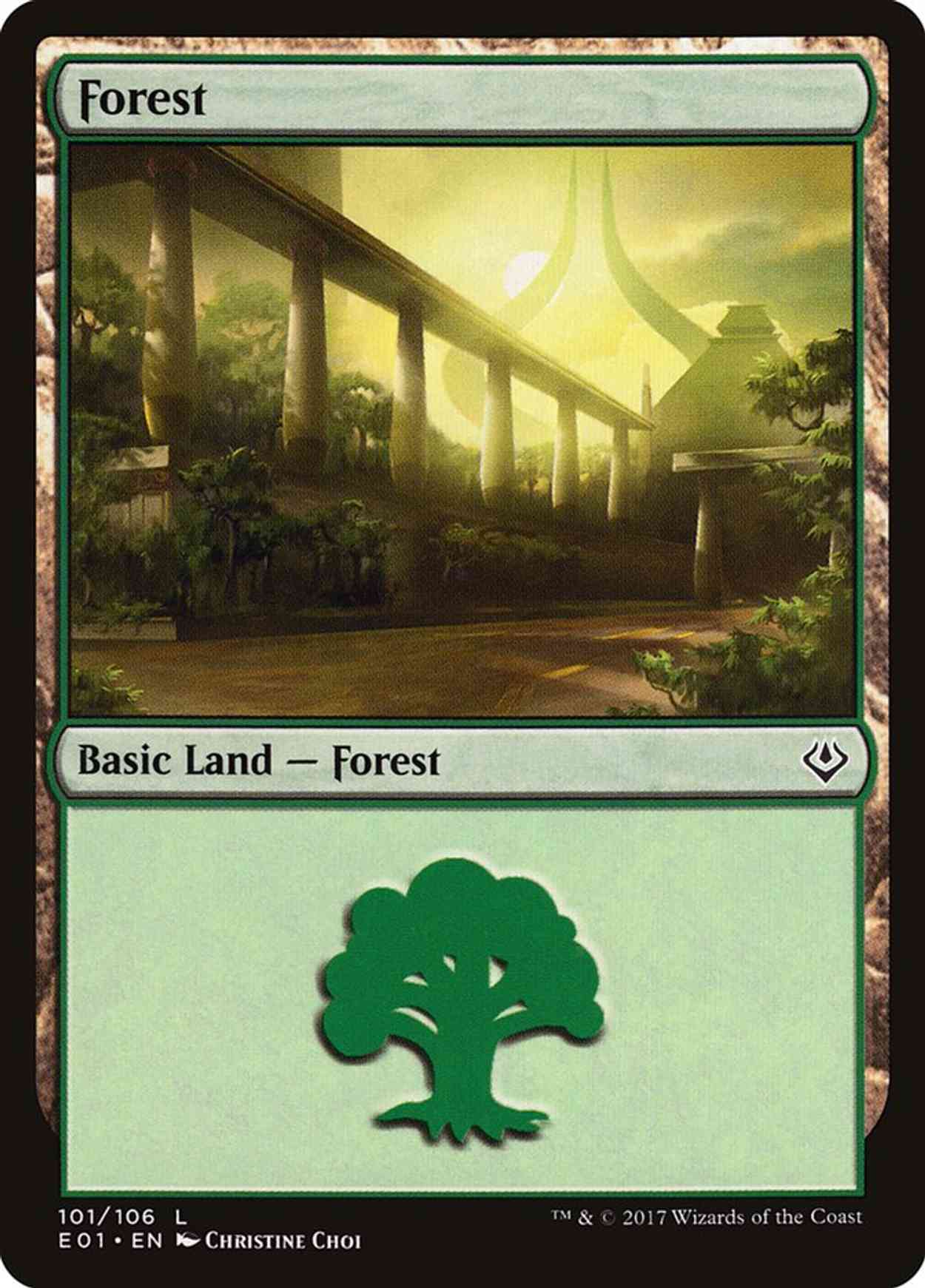 Forest (101) magic card front