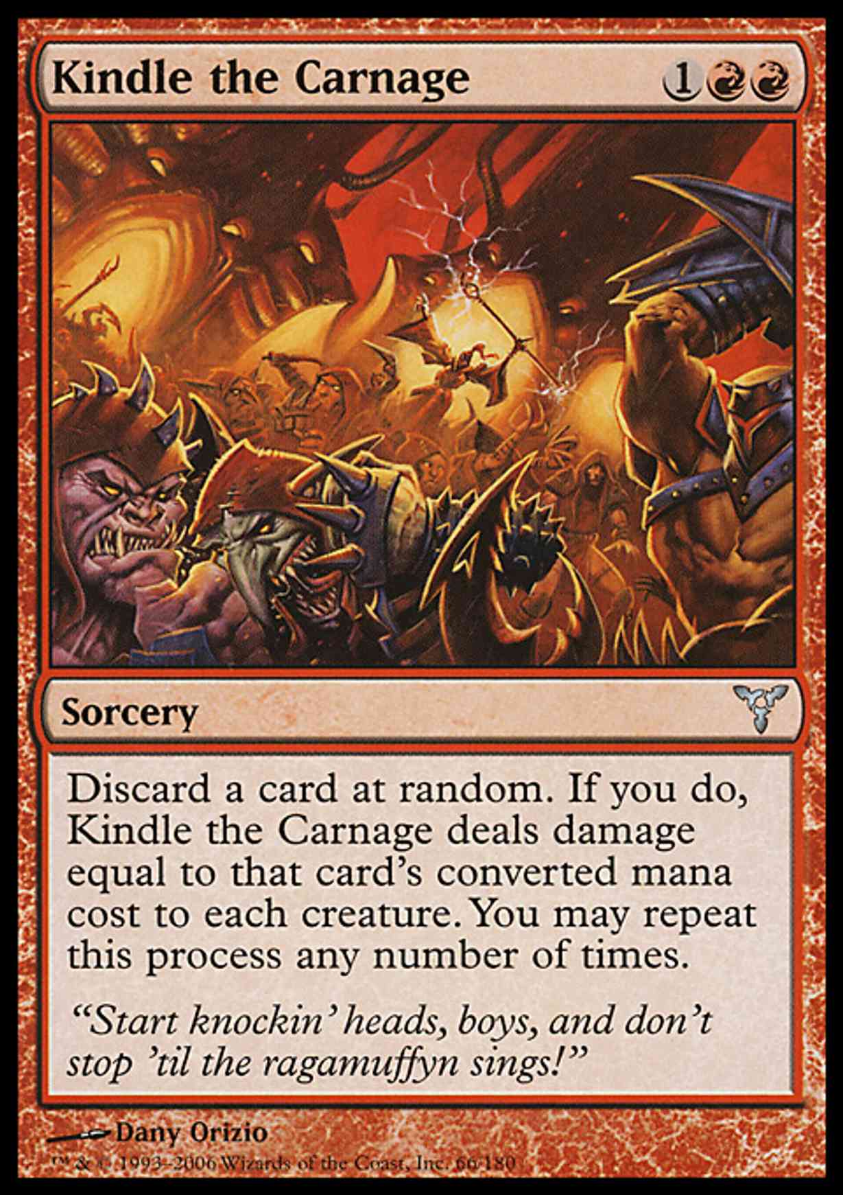 Kindle the Carnage magic card front