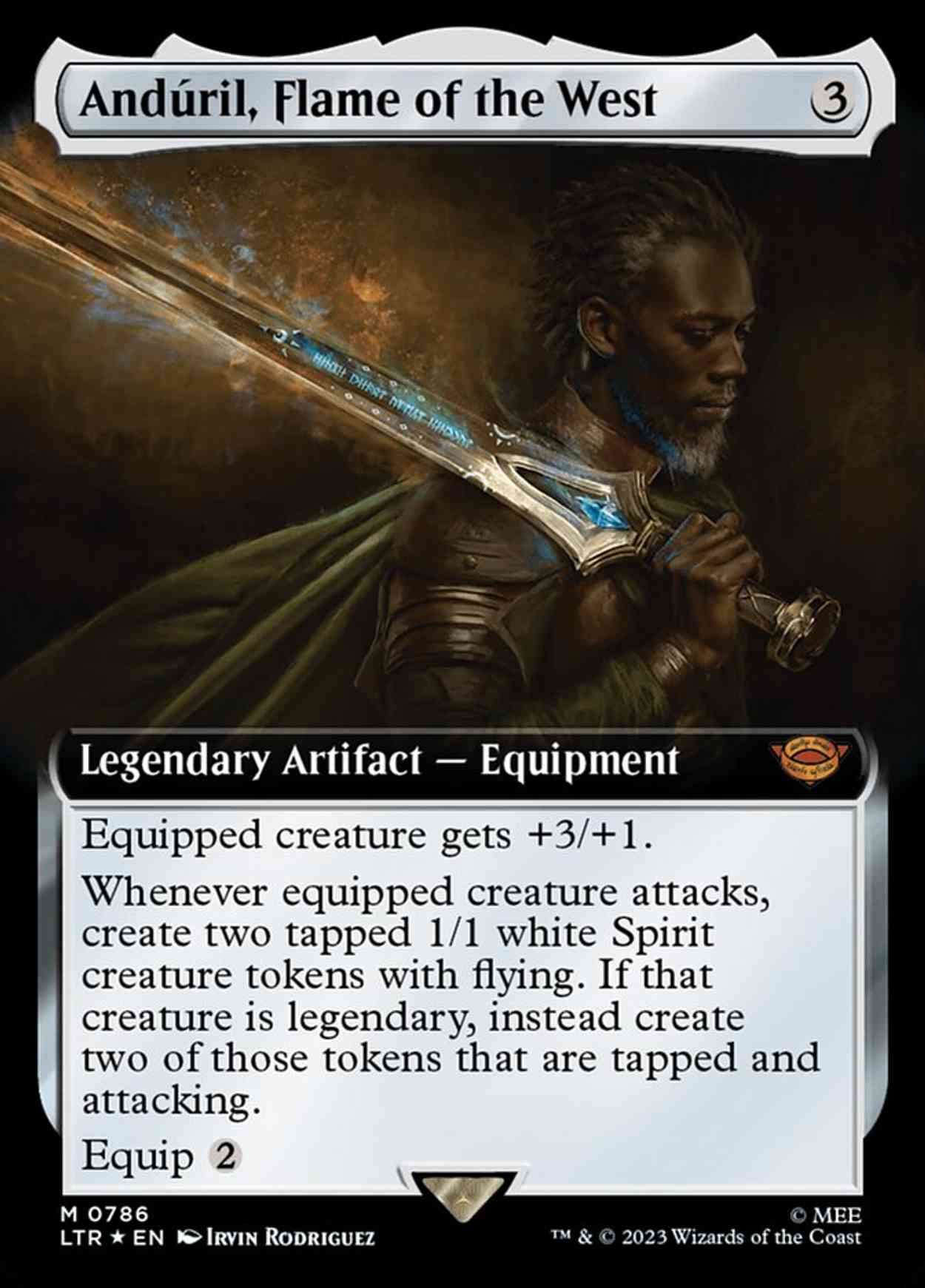 Andúril, Flame of the West (Extended Art) (Surge Foil) magic card front