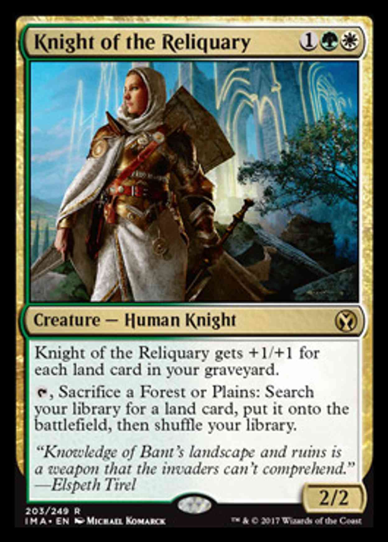 Knight of the Reliquary magic card front
