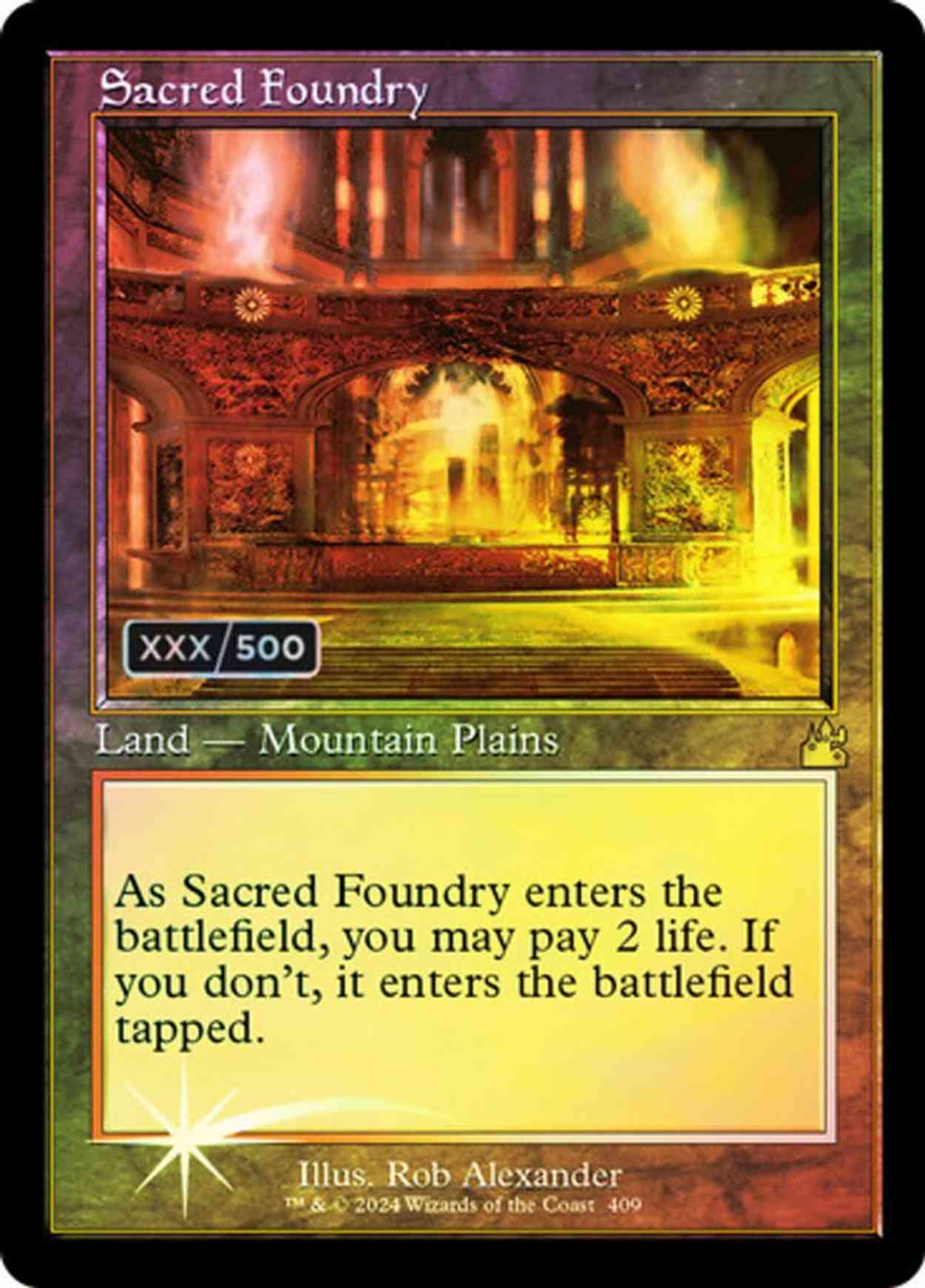 Sacred Foundry (Retro Frame) (Serial Numbered) magic card front