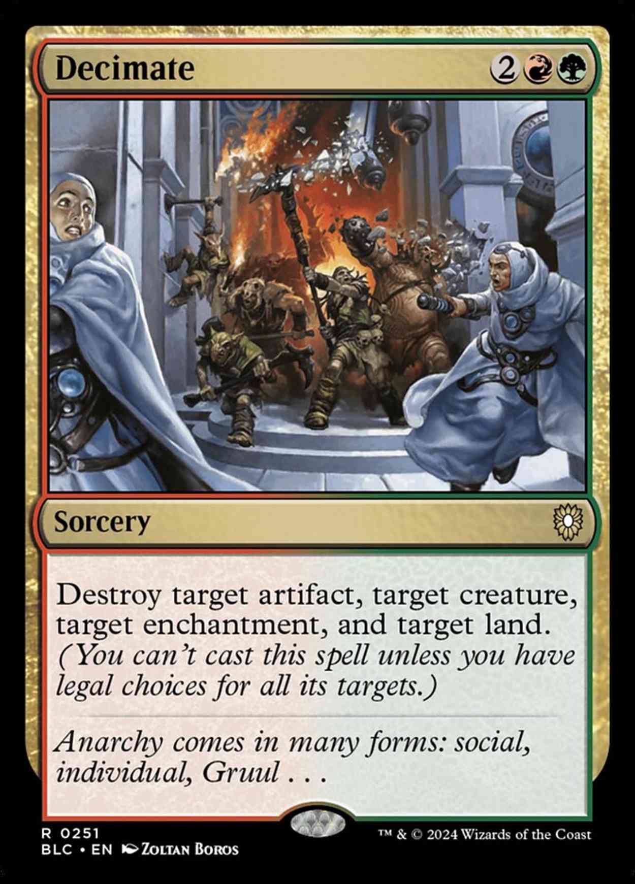 Decimate magic card front