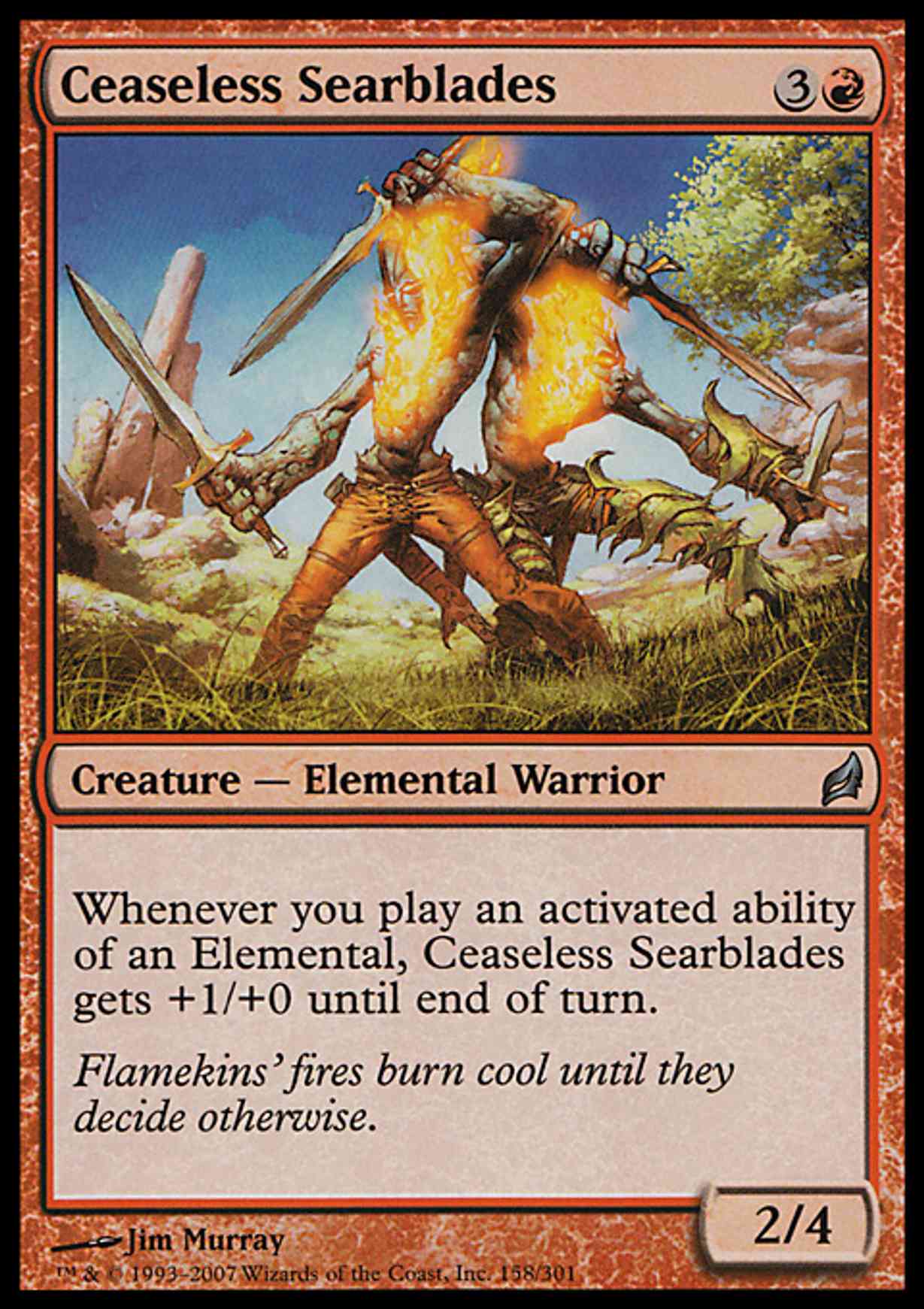 Ceaseless Searblades magic card front