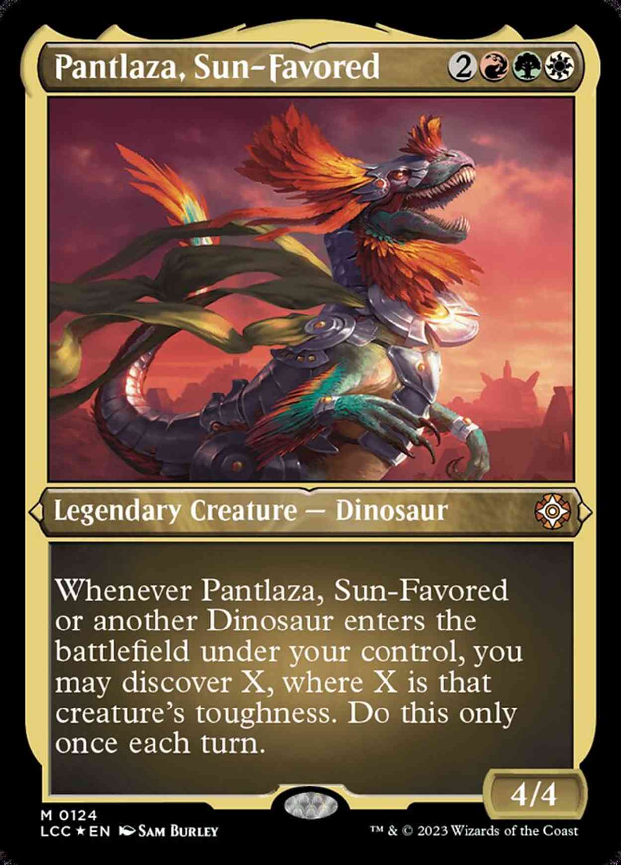 Pantlaza, Sun-Favored (Display Commander) - Thick Stock magic card front