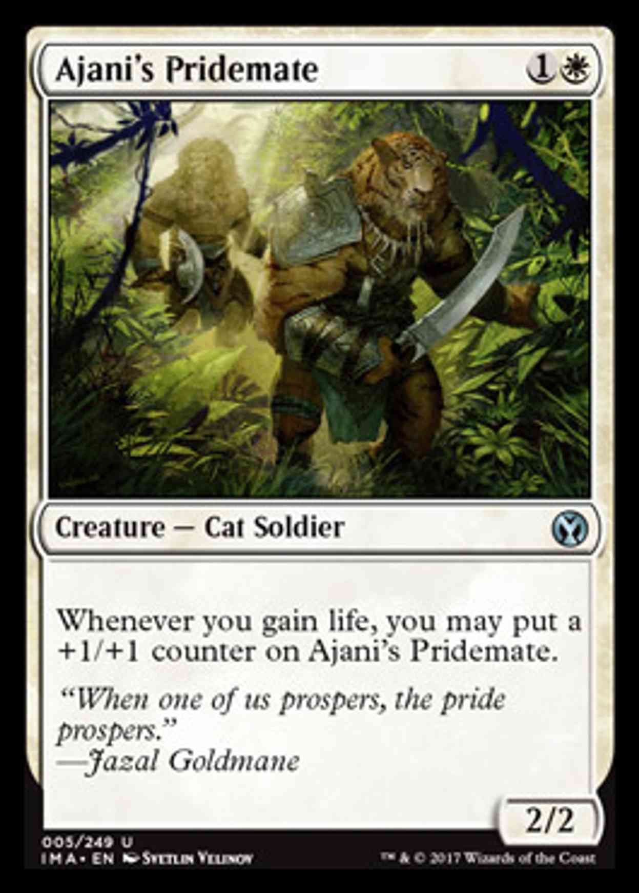 Ajani's Pridemate magic card front