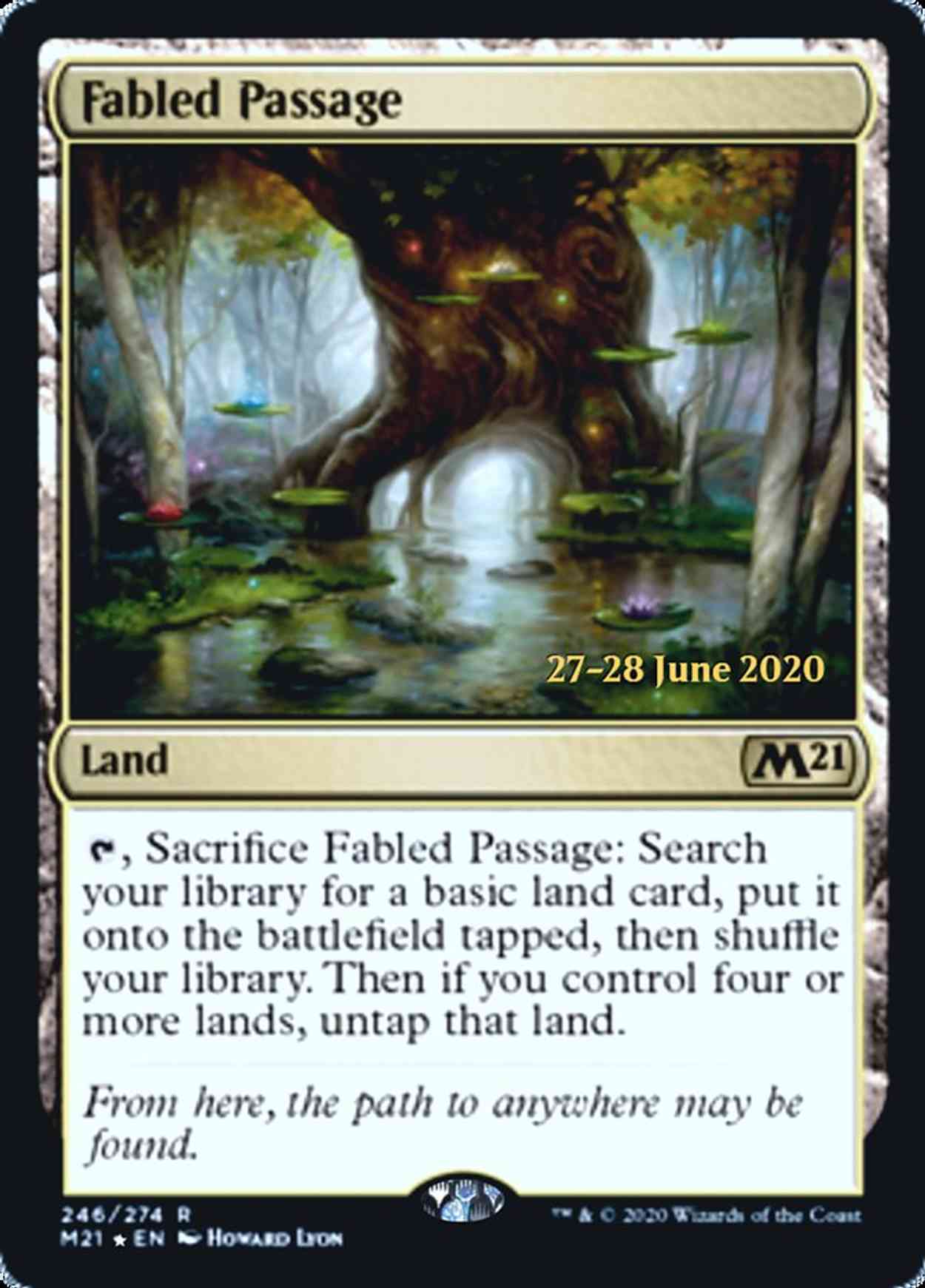 Fabled Passage (M21) magic card front