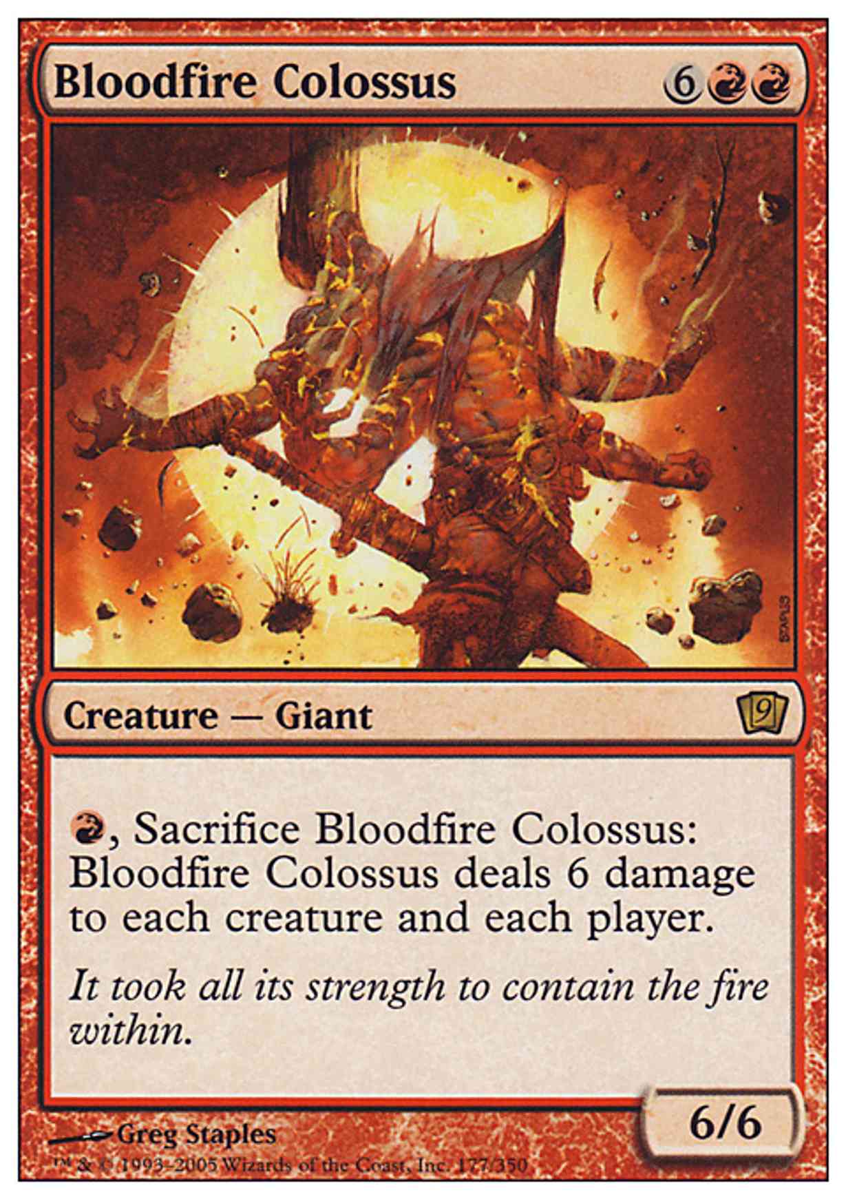 Bloodfire Colossus magic card front