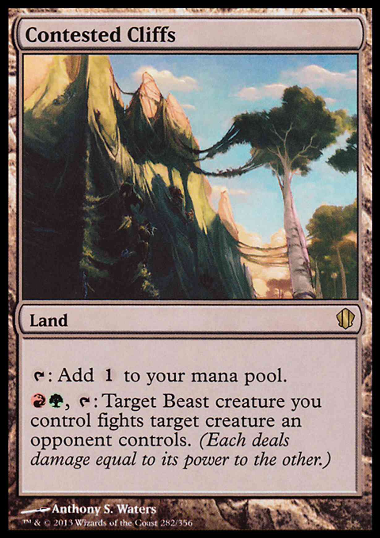 Contested Cliffs magic card front