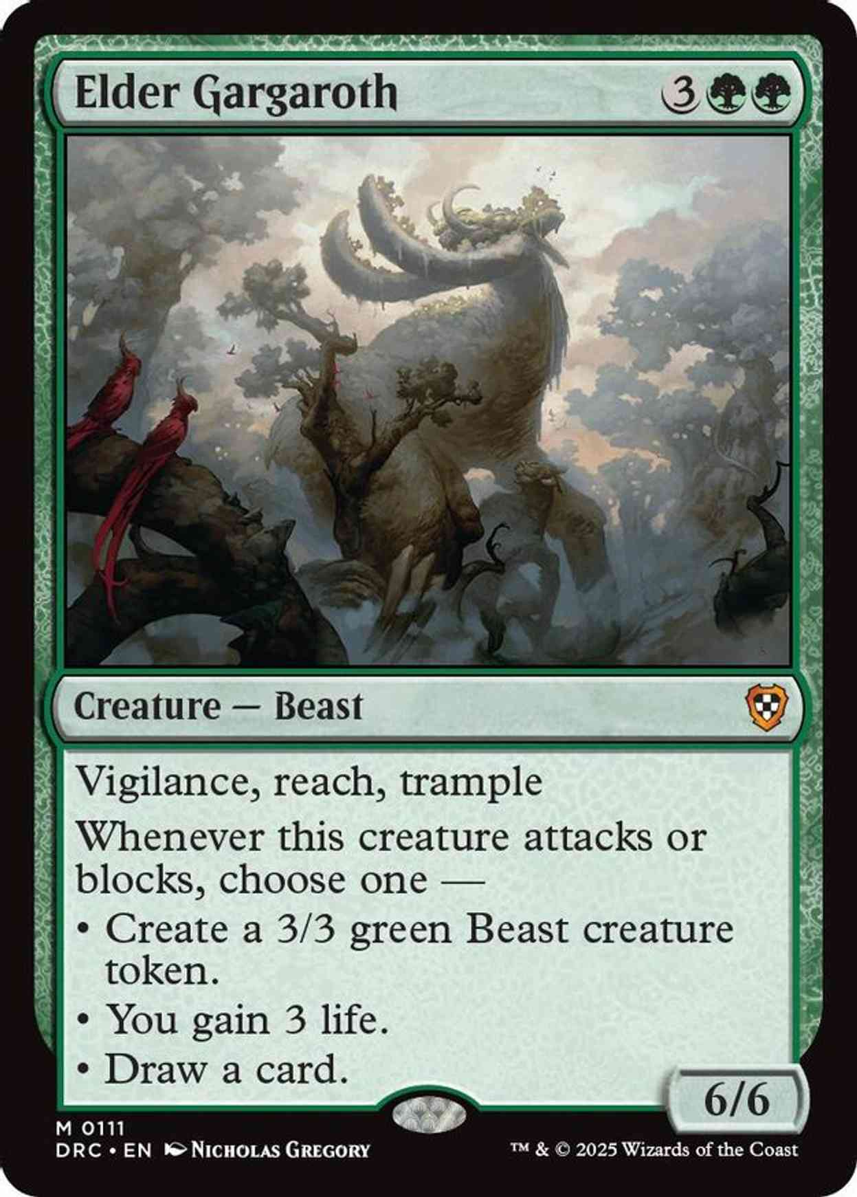 Elder Gargaroth magic card front