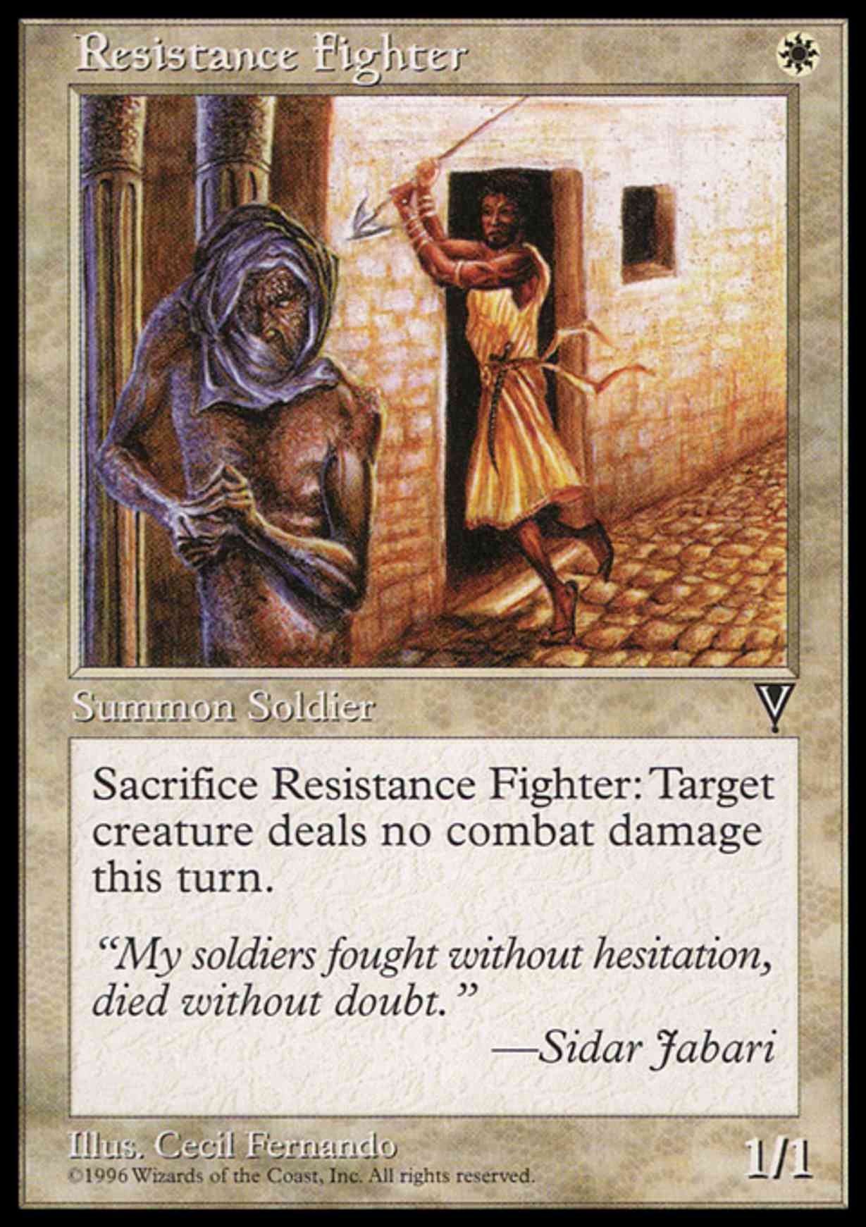 Resistance Fighter magic card front