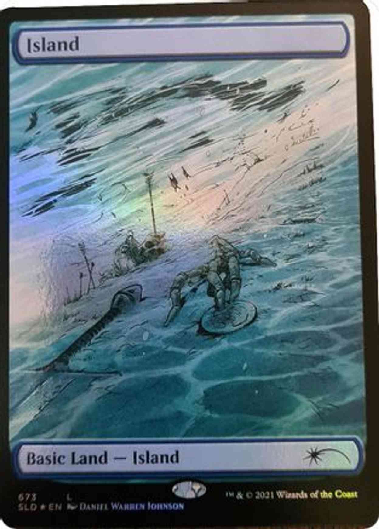 Island (673) magic card front