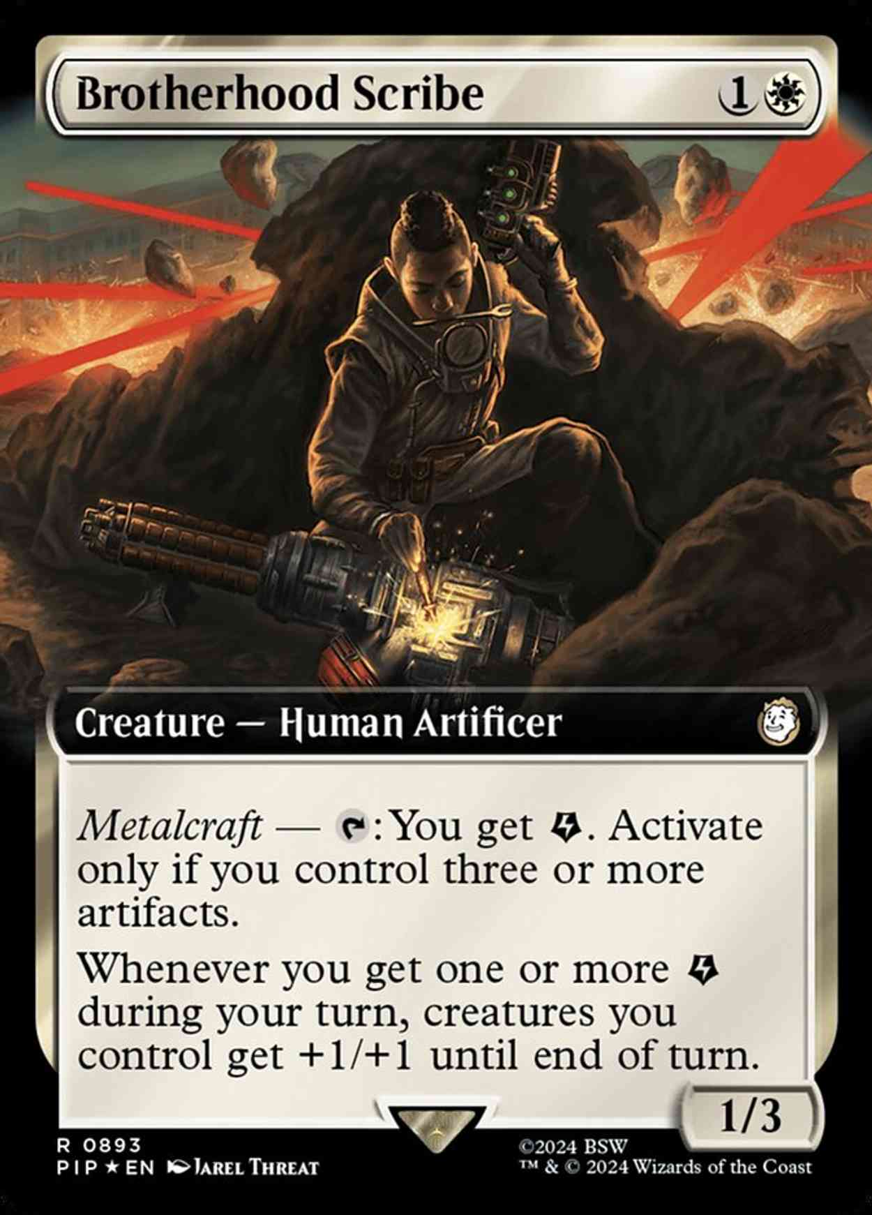 Brotherhood Scribe (Extended Art) (Surge Foil) magic card front