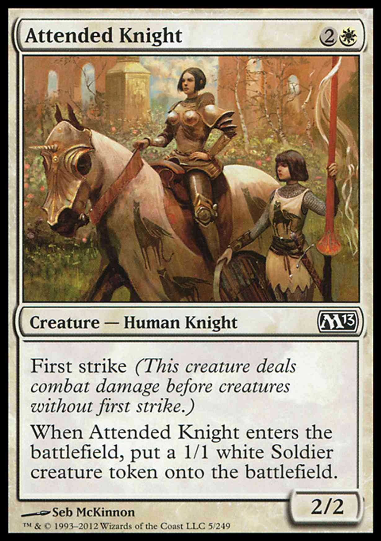 Attended Knight magic card front