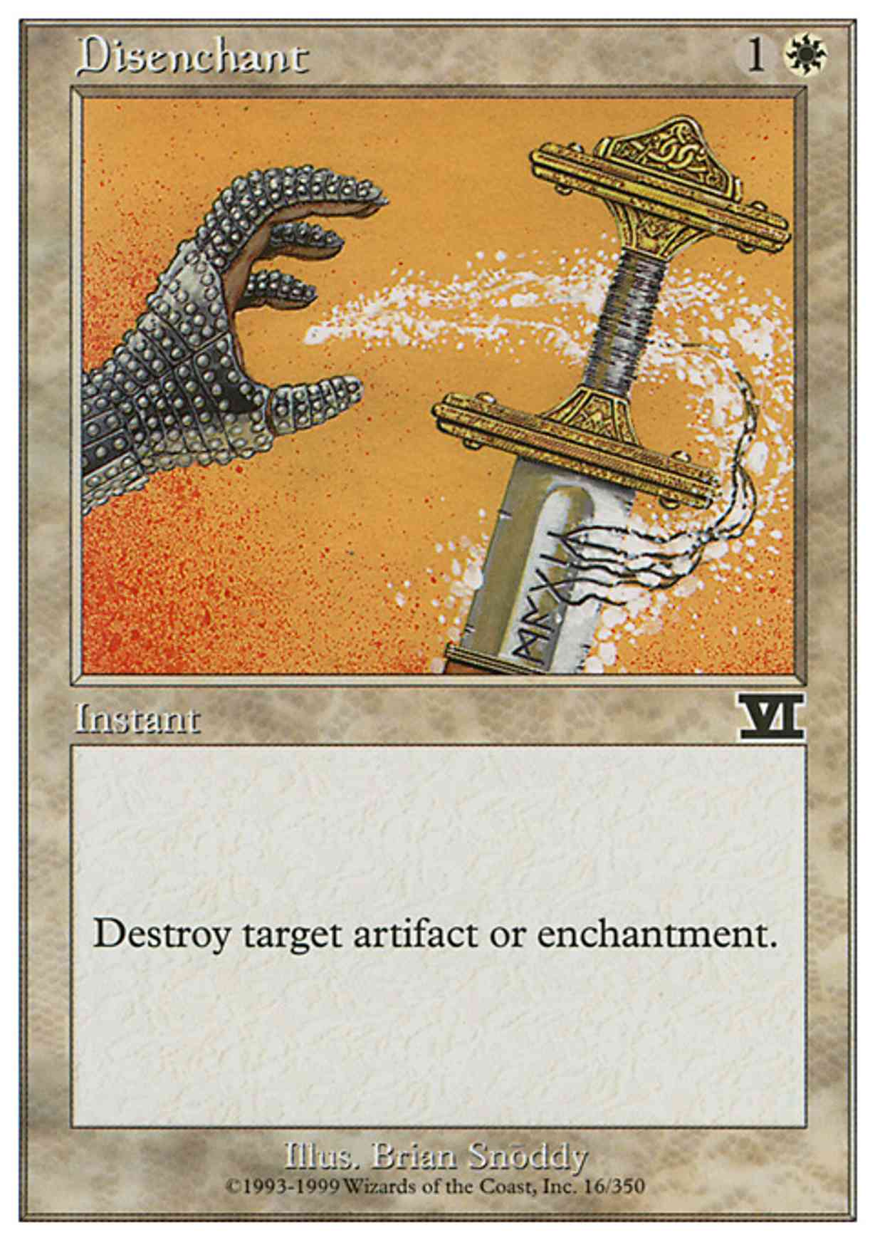 Disenchant magic card front