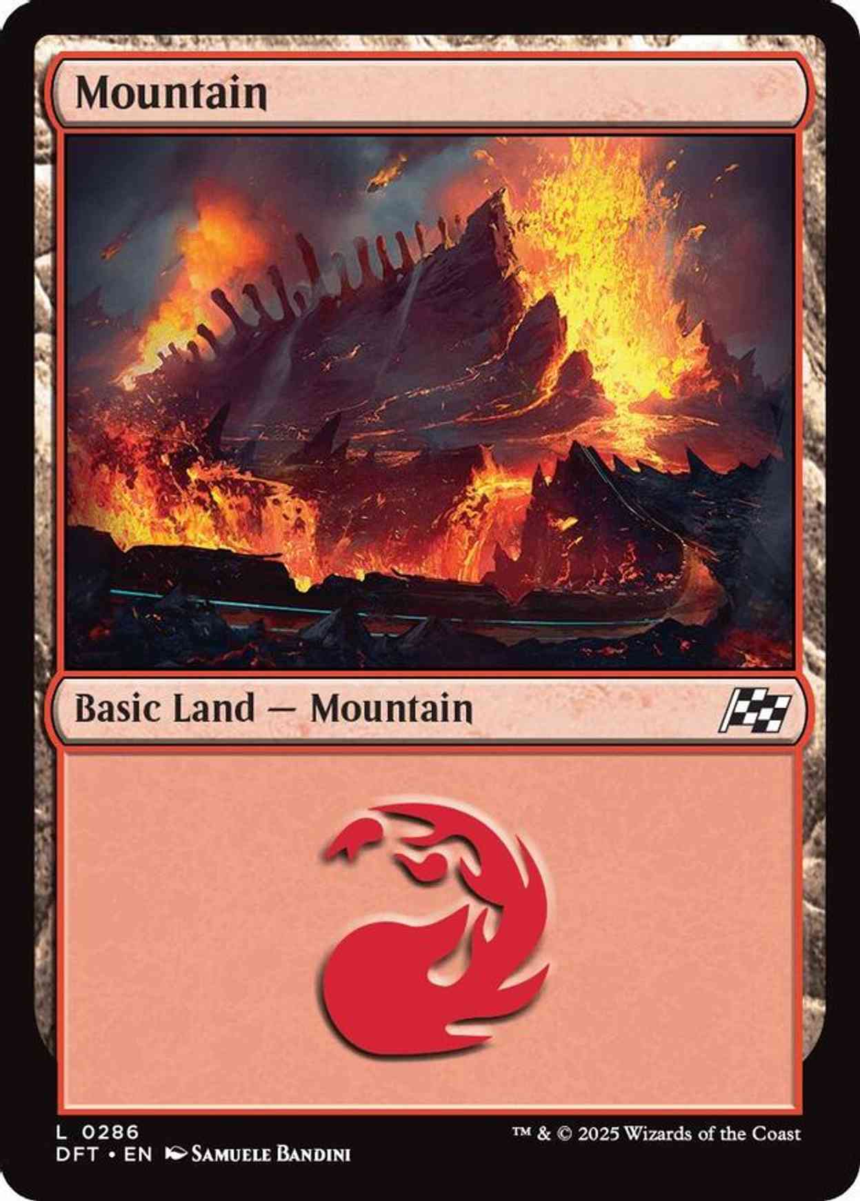 Mountain (0286) magic card front