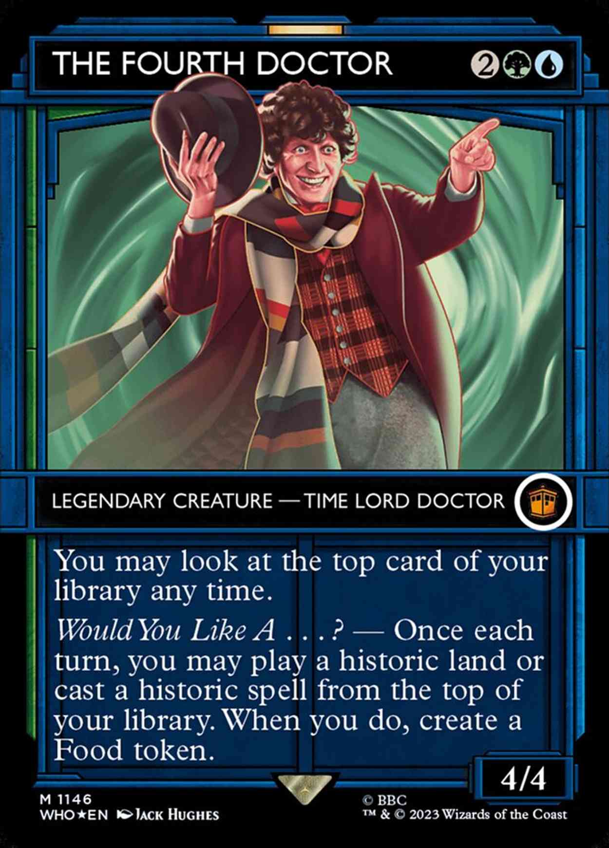 The Fourth Doctor (Showcase) (Surge Foil) magic card front