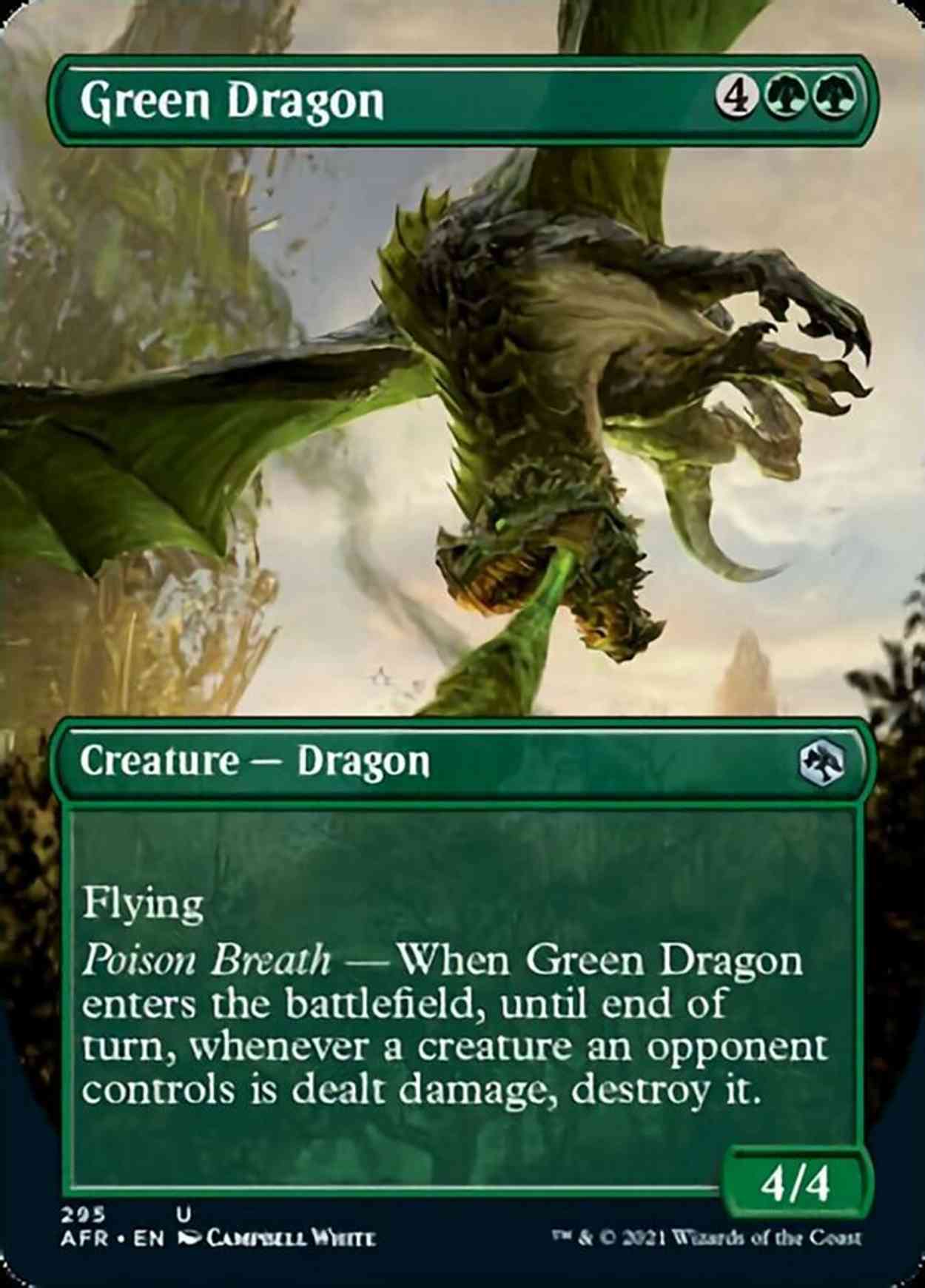 Green Dragon (Borderless) magic card front