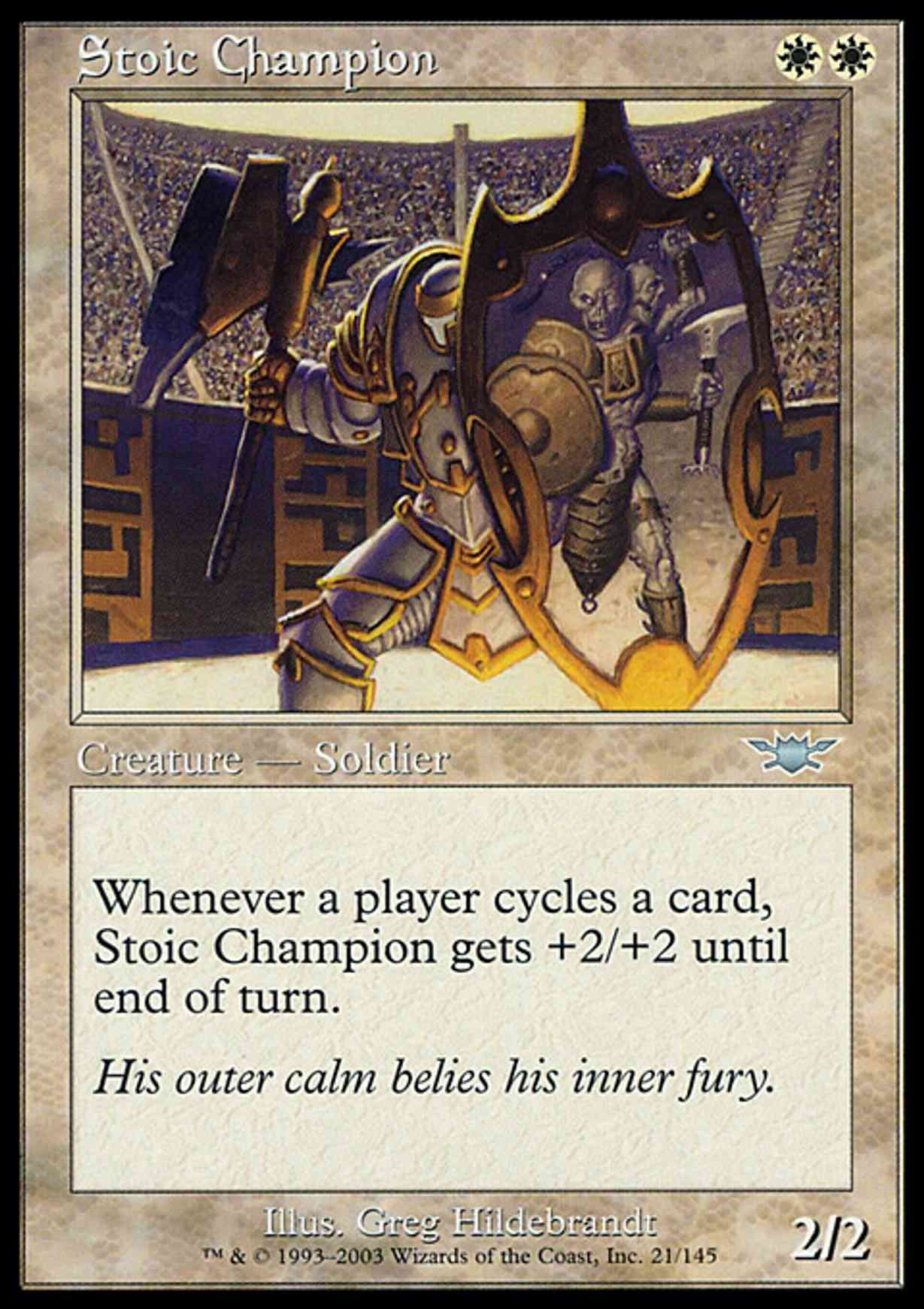 Stoic Champion magic card front