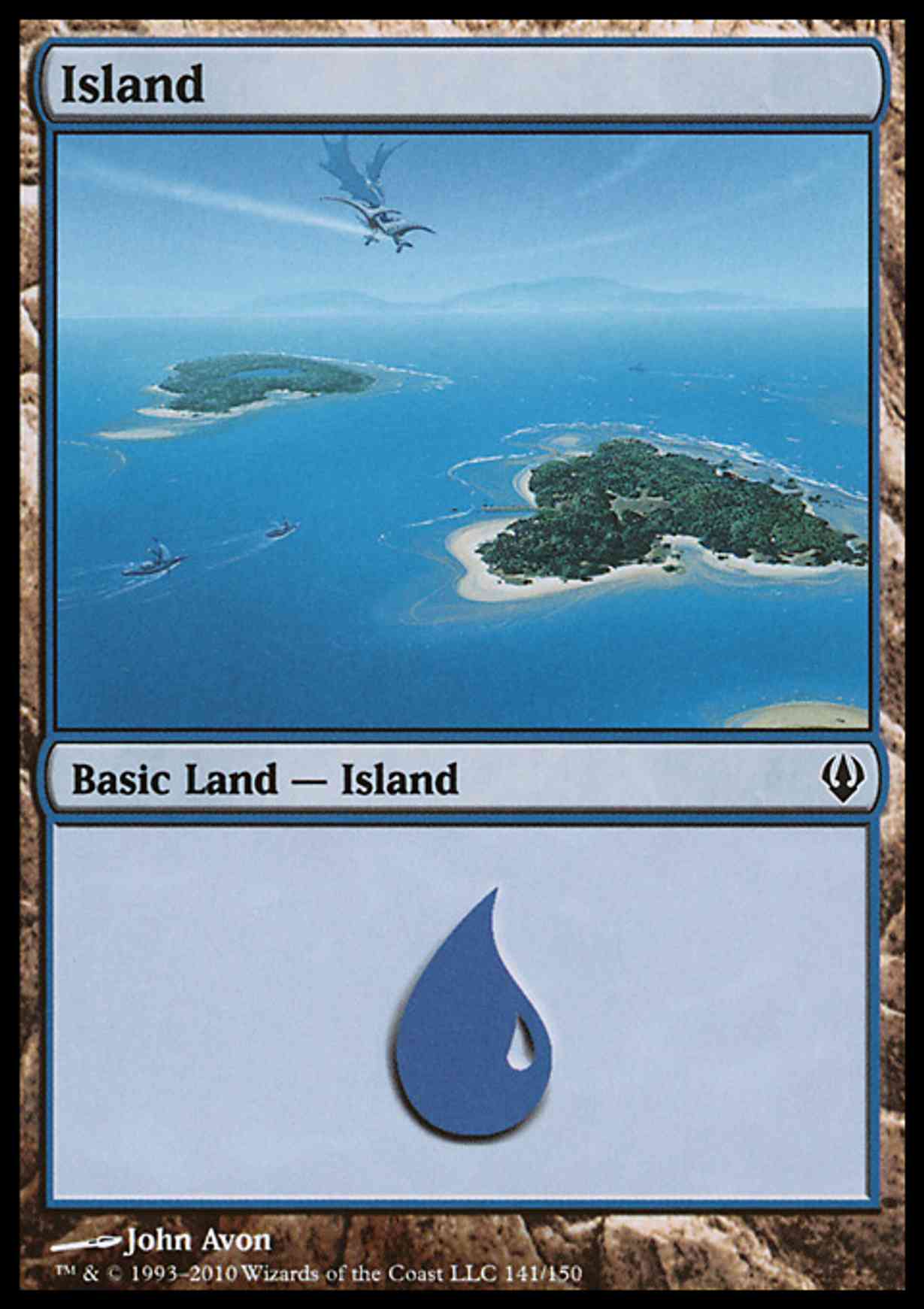 Island (141) magic card front