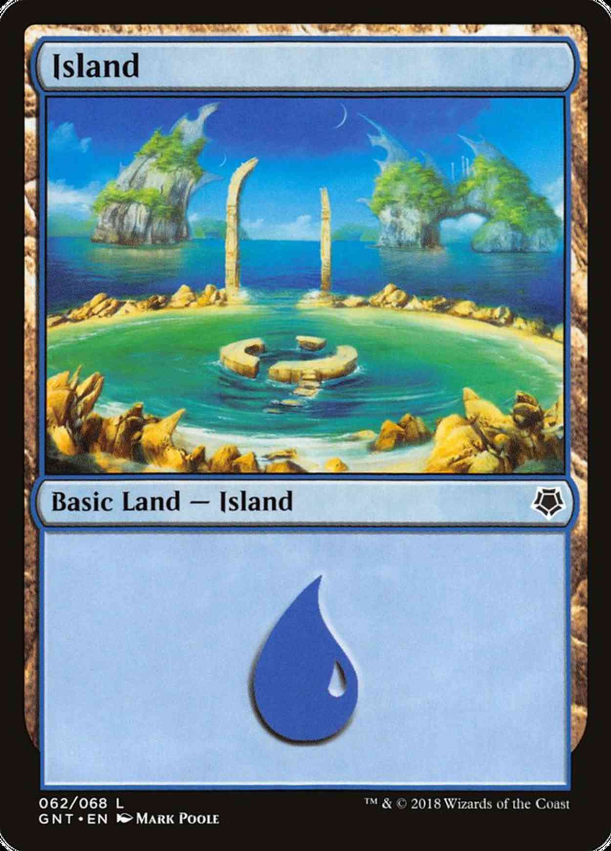 Island (62) magic card front