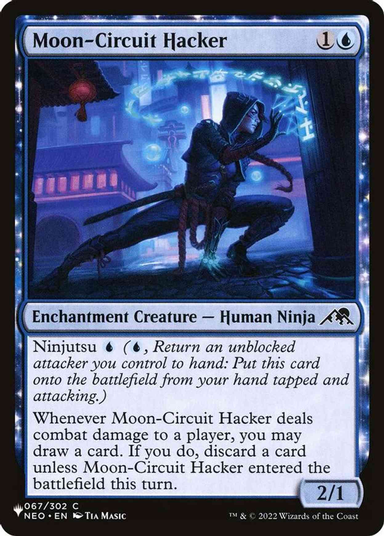 Moon-Circuit Hacker magic card front