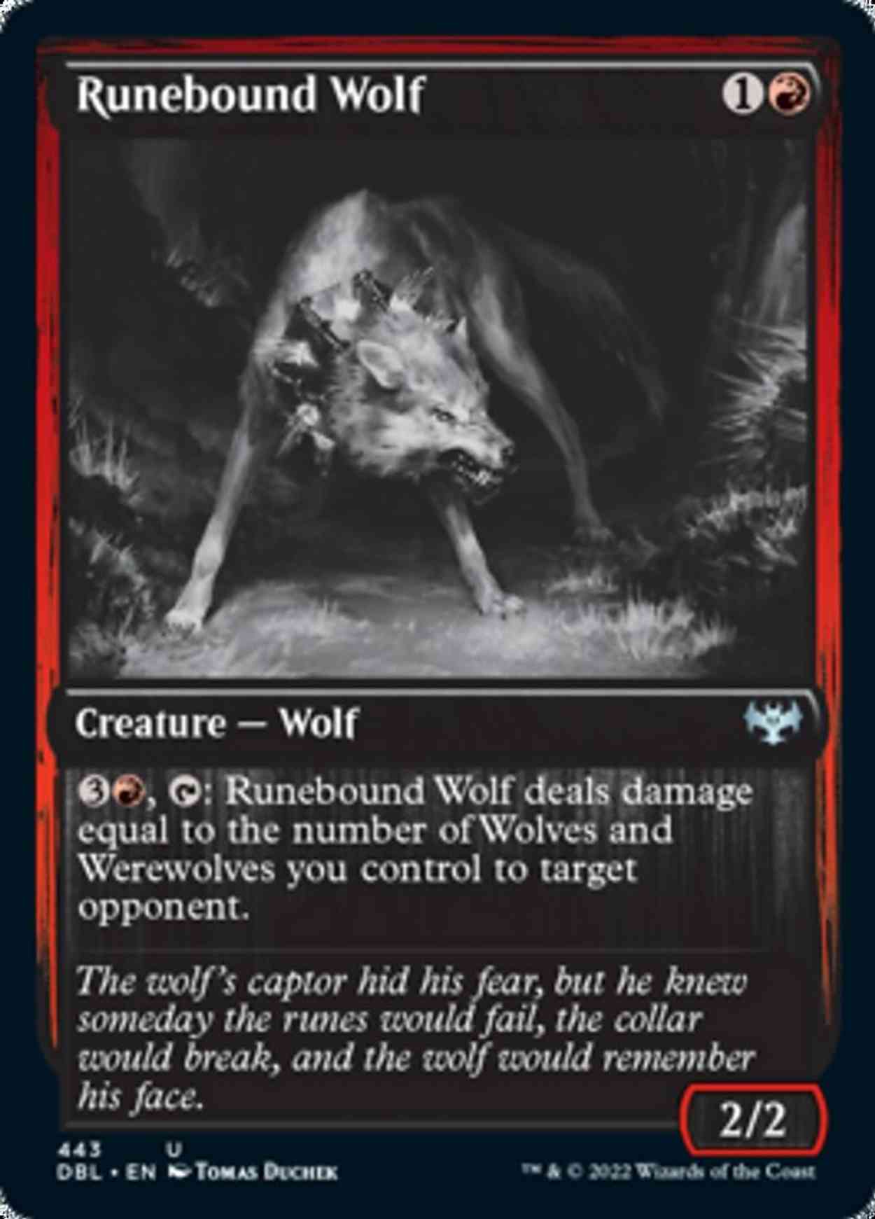 Runebound Wolf magic card front