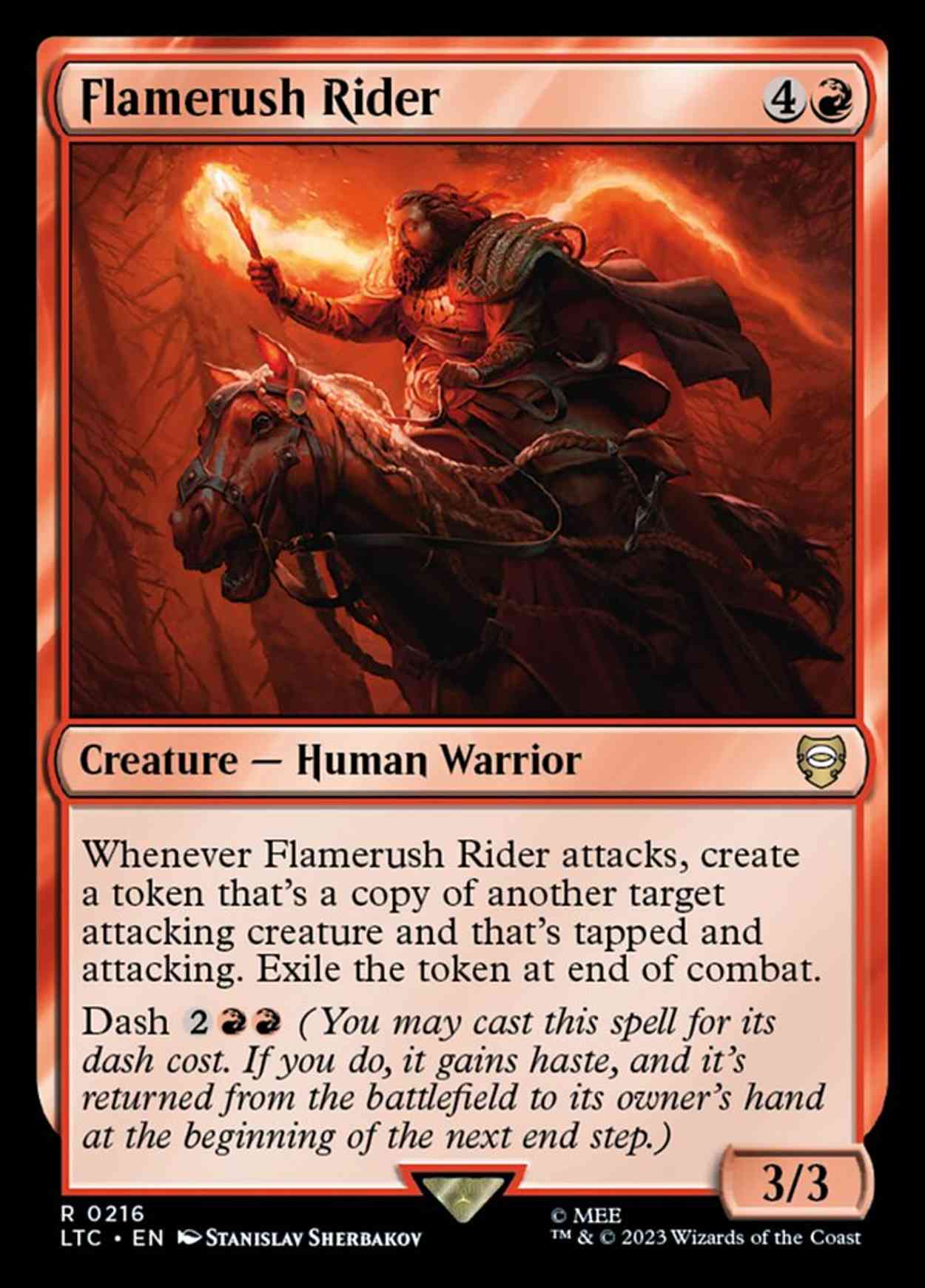 Flamerush Rider magic card front
