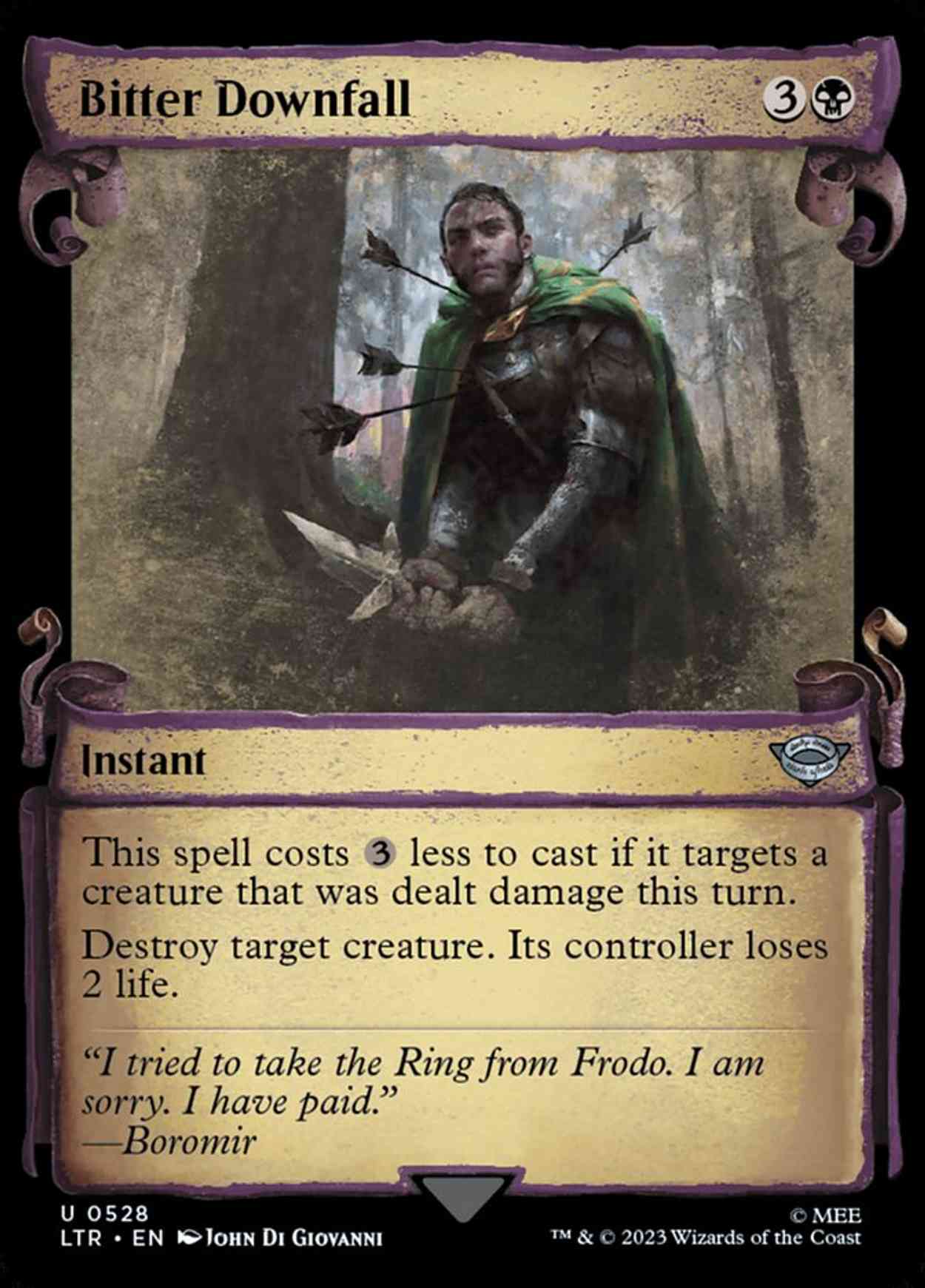 Bitter Downfall (Showcase Scrolls) magic card front