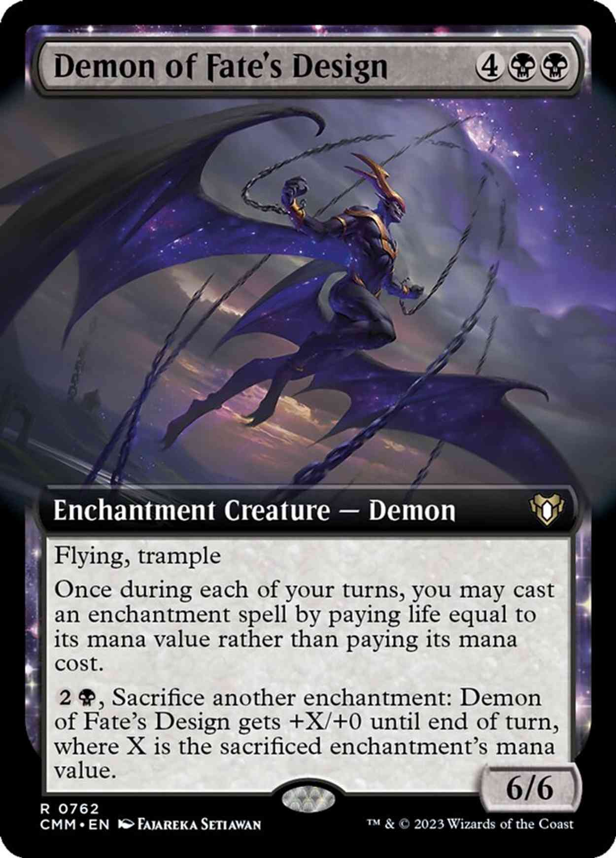 Demon of Fate's Design (Extended Art) magic card front