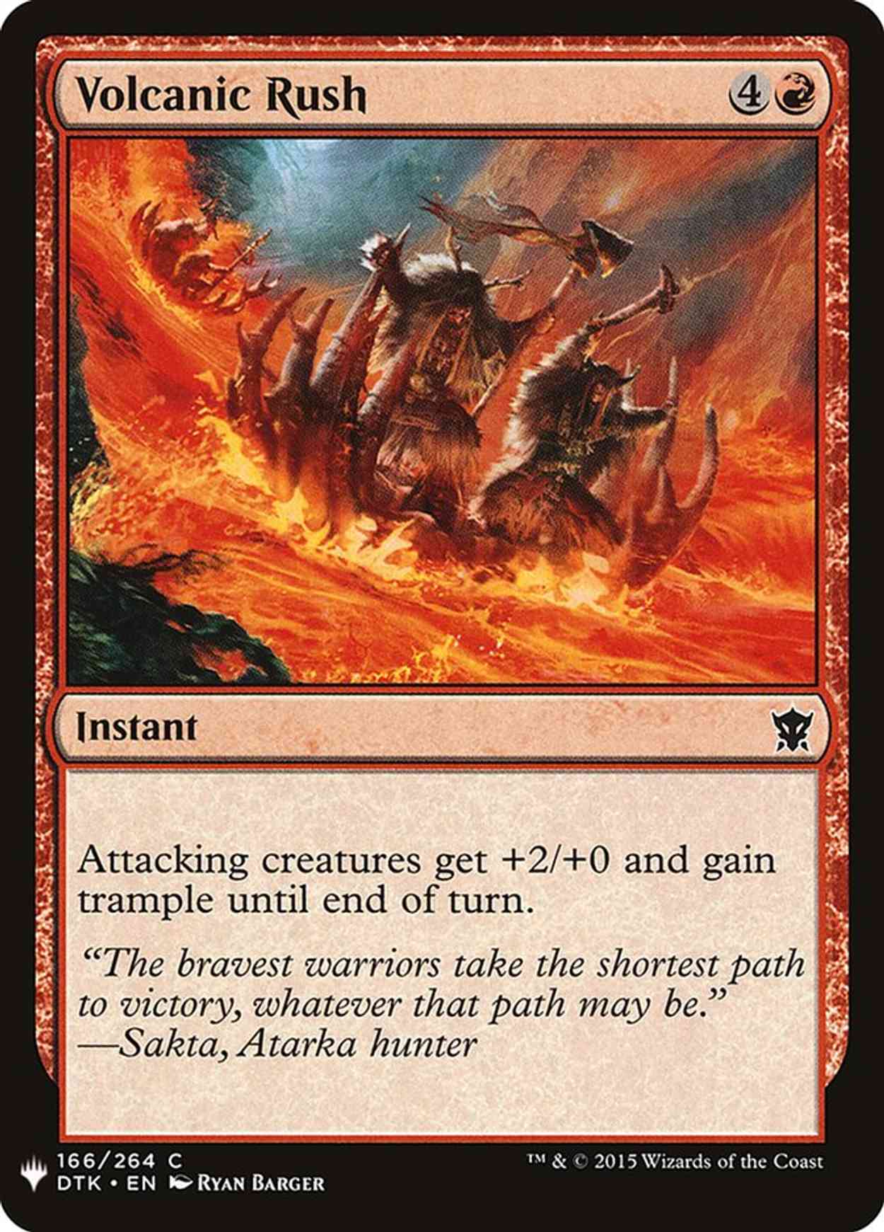 Volcanic Rush magic card front