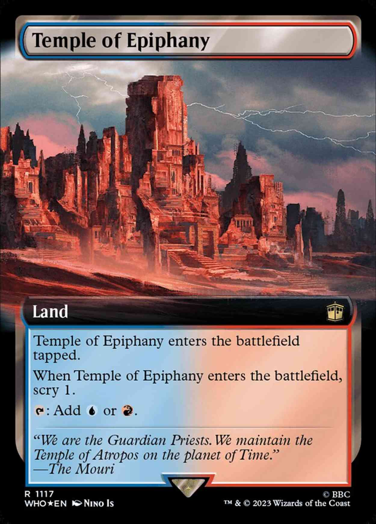 Temple of Epiphany (Extended Art) (Surge Foil) magic card front