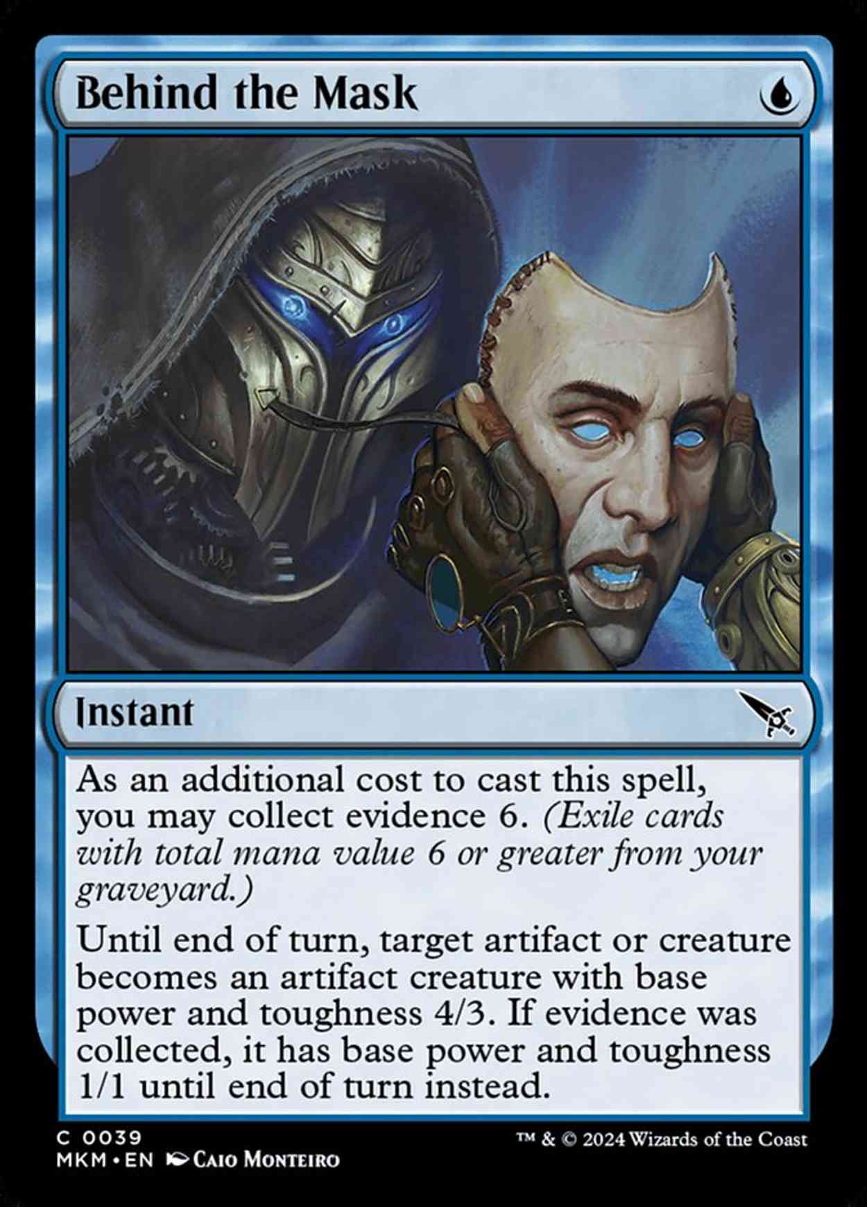 Behind the Mask magic card front