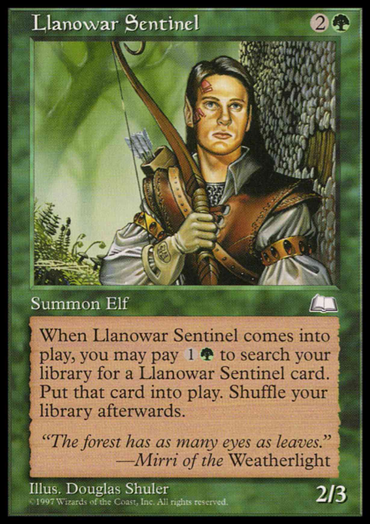 Llanowar Sentinel magic card front