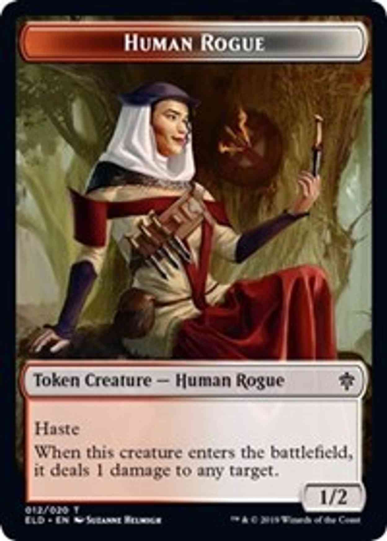 Human Rogue Token magic card front